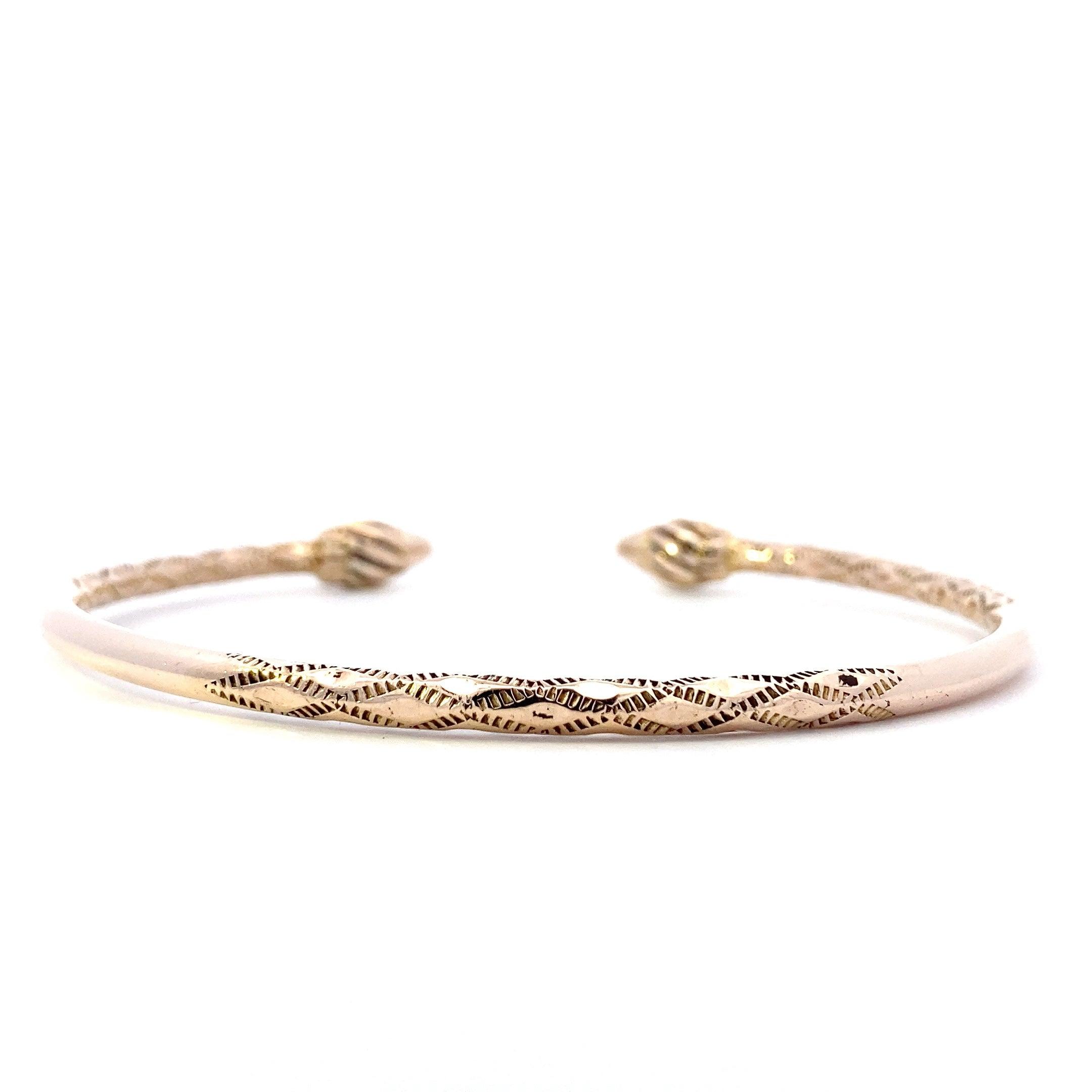 10K Gold Bangle Bracelet - 2 5/8 inches – Timeline Jewelry
