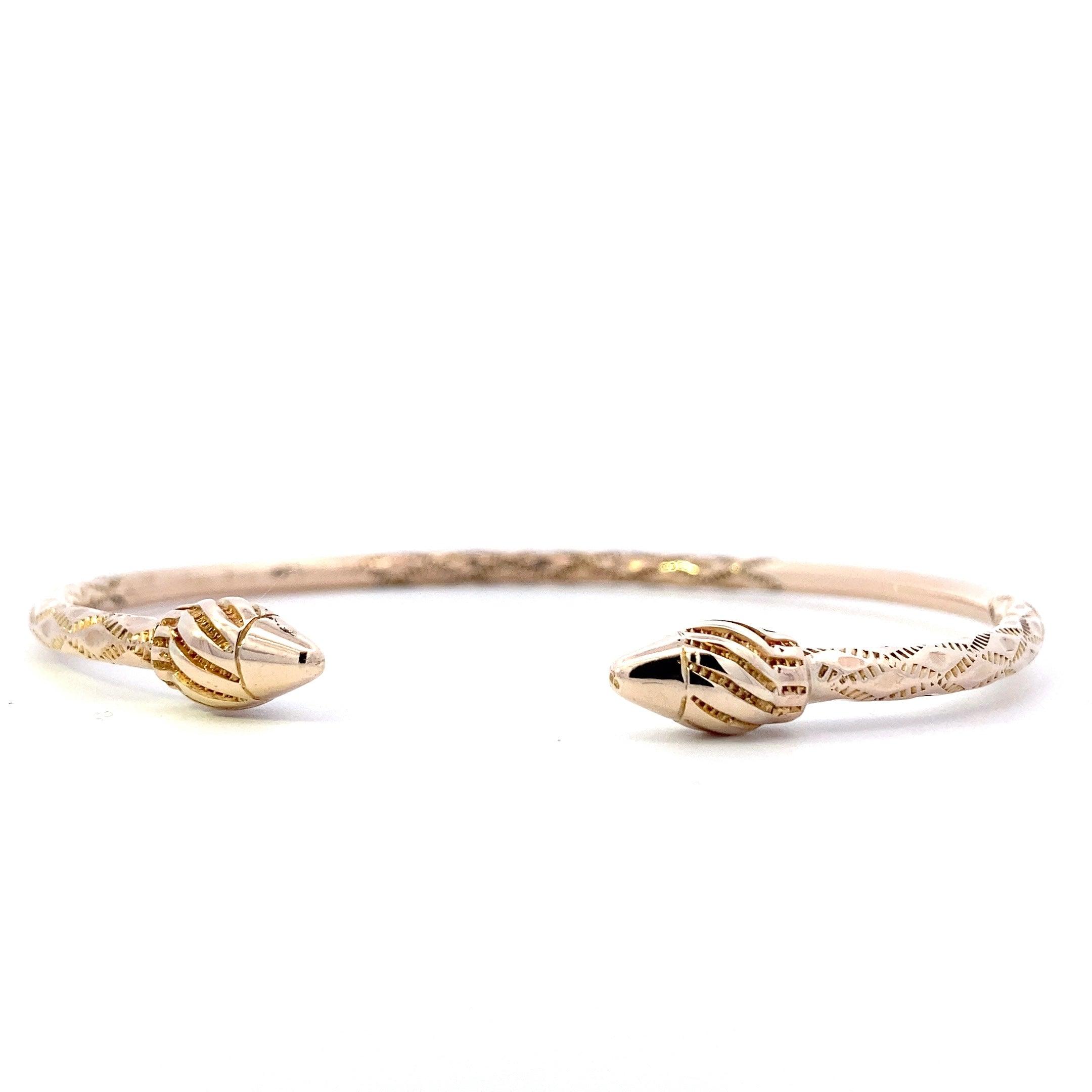 10k Gold Bangle Bracelet Swirl Design | eBay