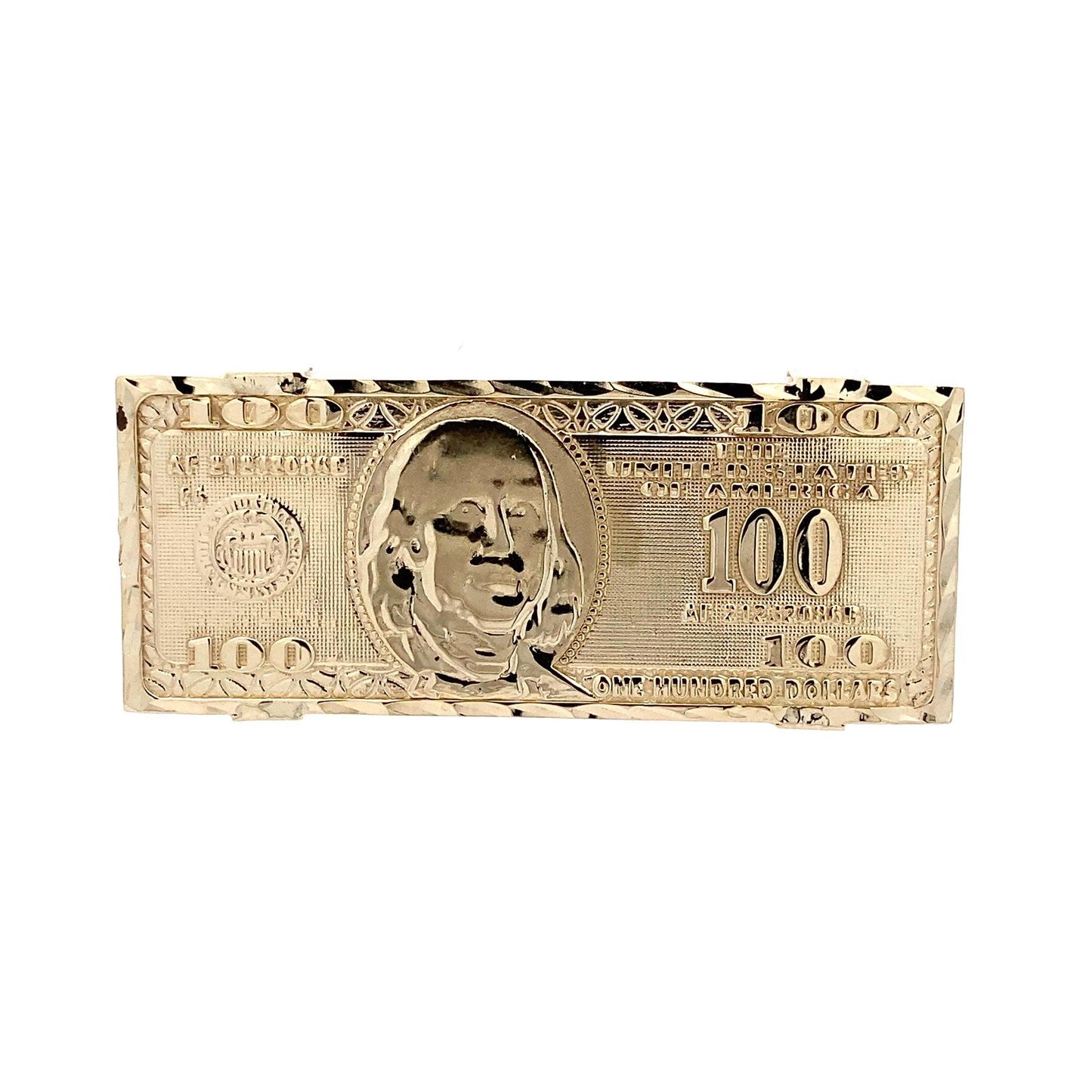 Colgante de Oro Amarillo de 10K para billete de $100 - ipawnishop.com