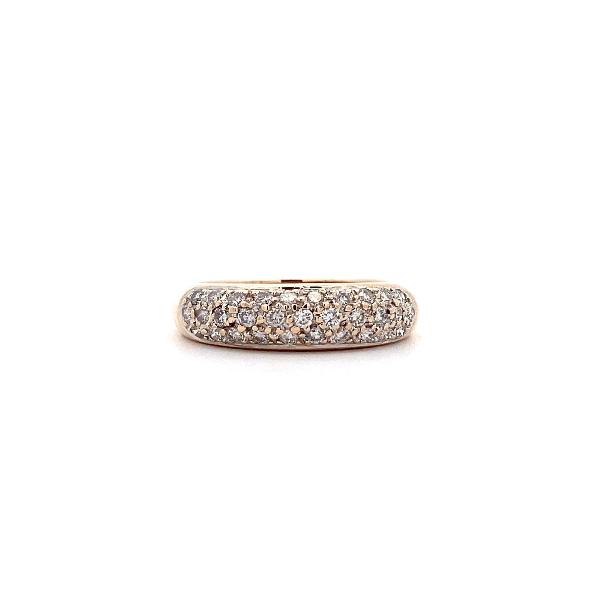 14K Yellow Gold Diamond Pave Ring - 0.41ct - ipawnishop.com