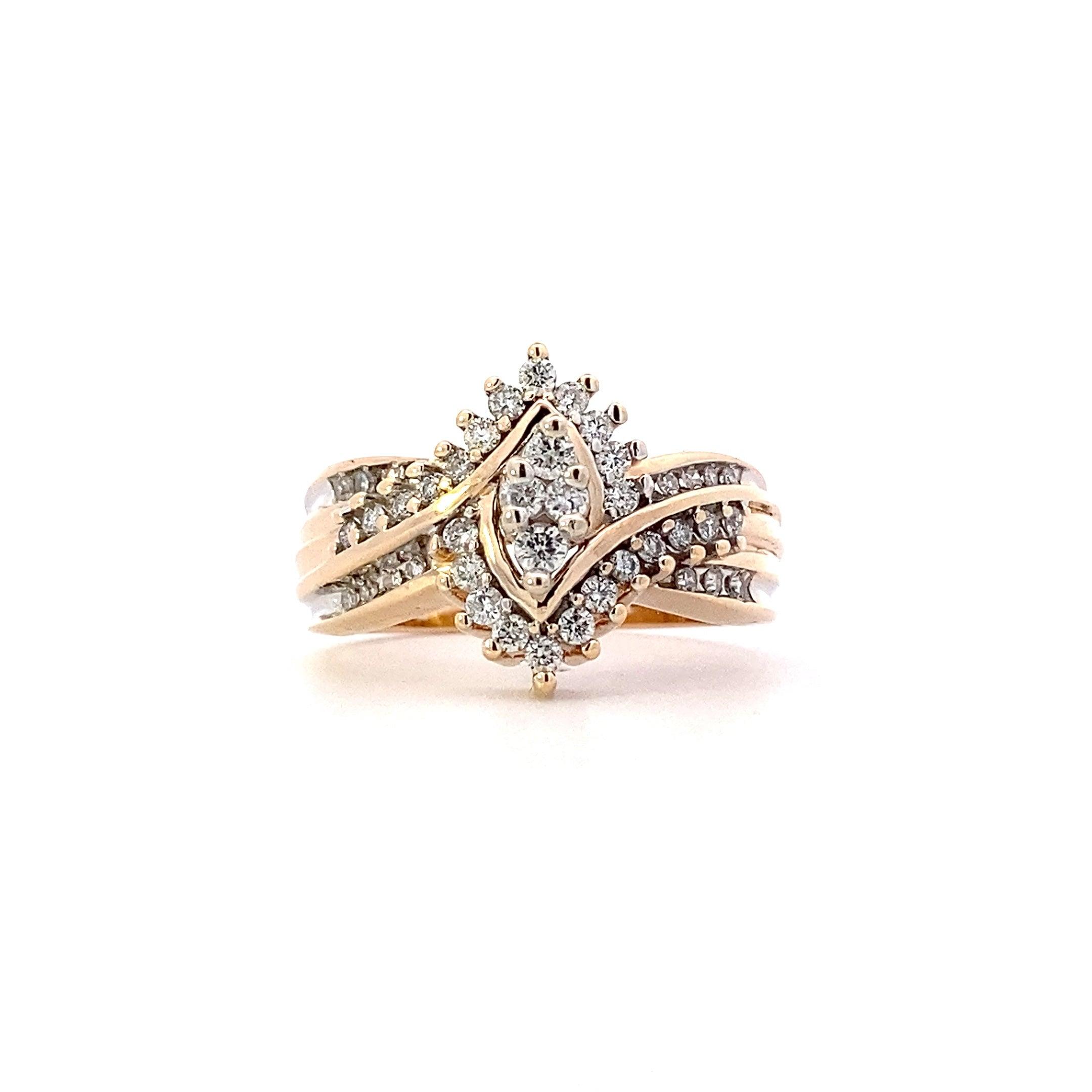 14K Yellow Gold Women's Diamond Ring - 0.54ct - ipawnishop.com