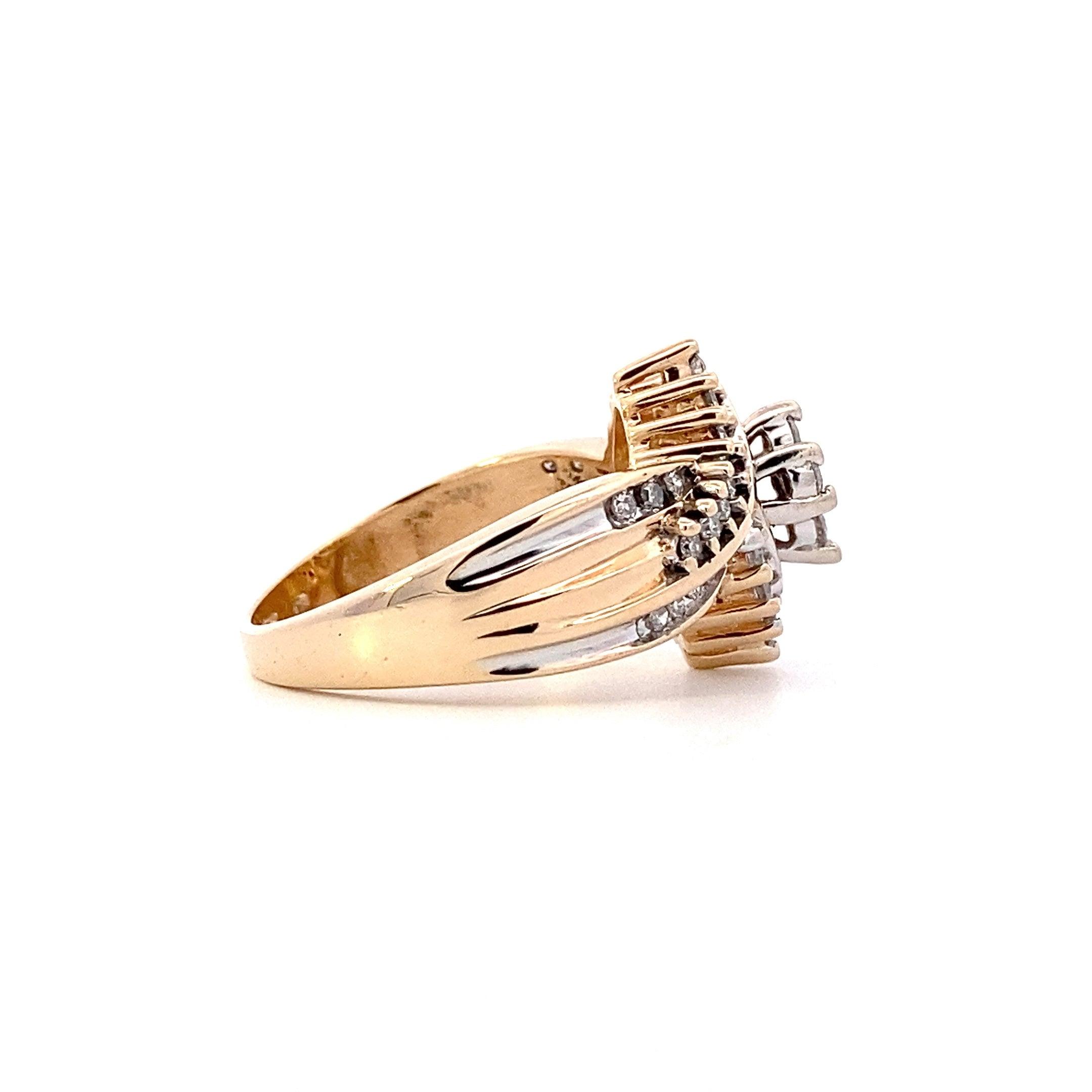 14K Yellow Gold Women's Diamond Ring - 0.54ct - ipawnishop.com