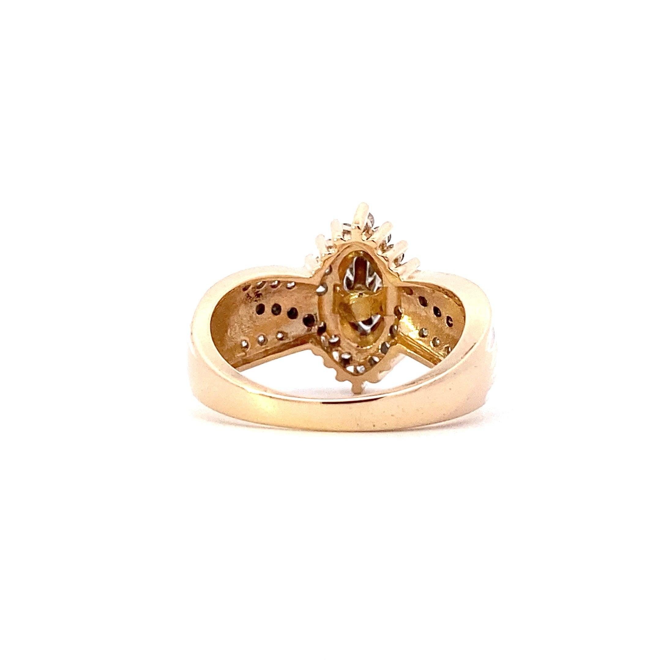 14K Yellow Gold Women's Diamond Ring - 0.54ct - ipawnishop.com