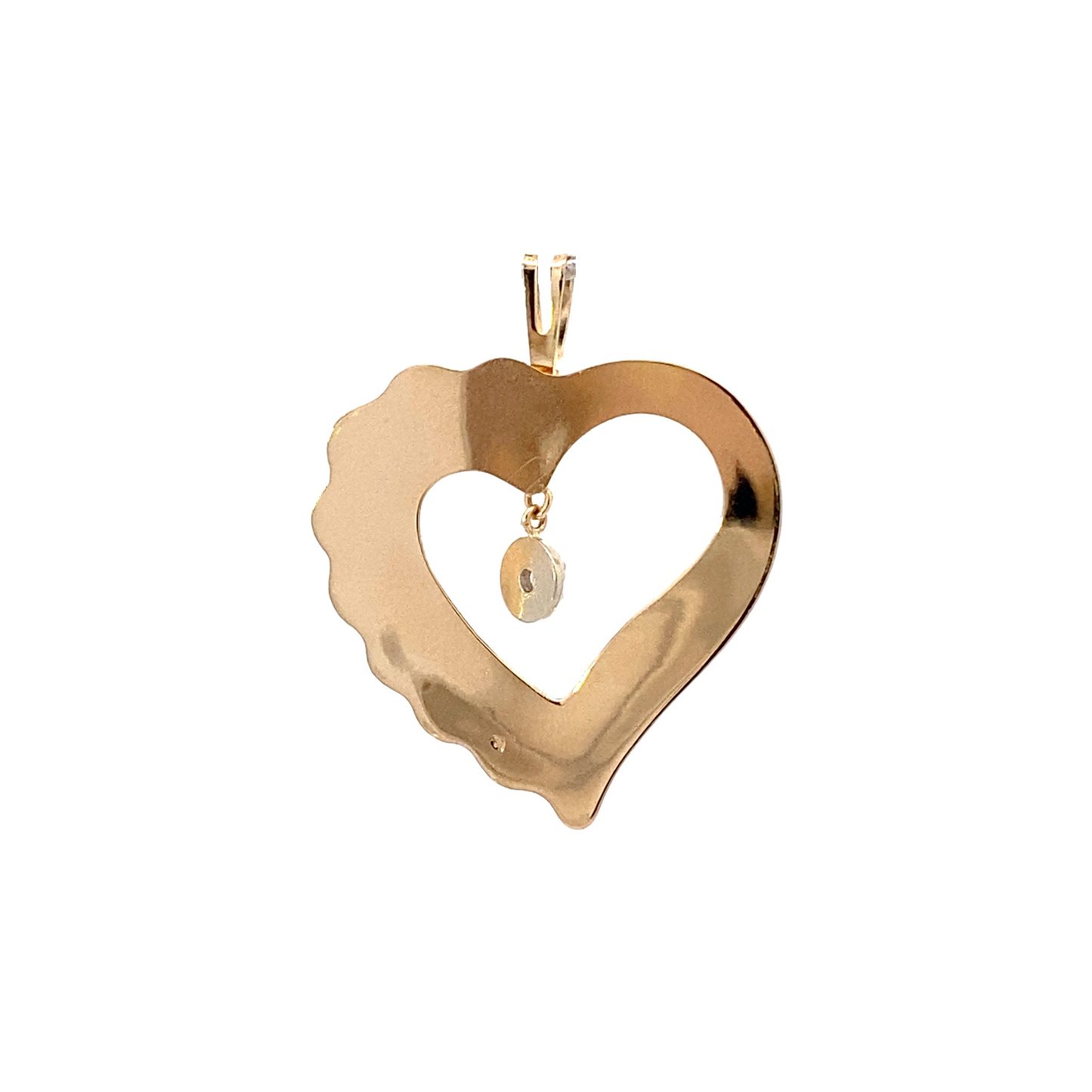 10K Yellow Gold Diamond Heart Pendant - 0.02ct