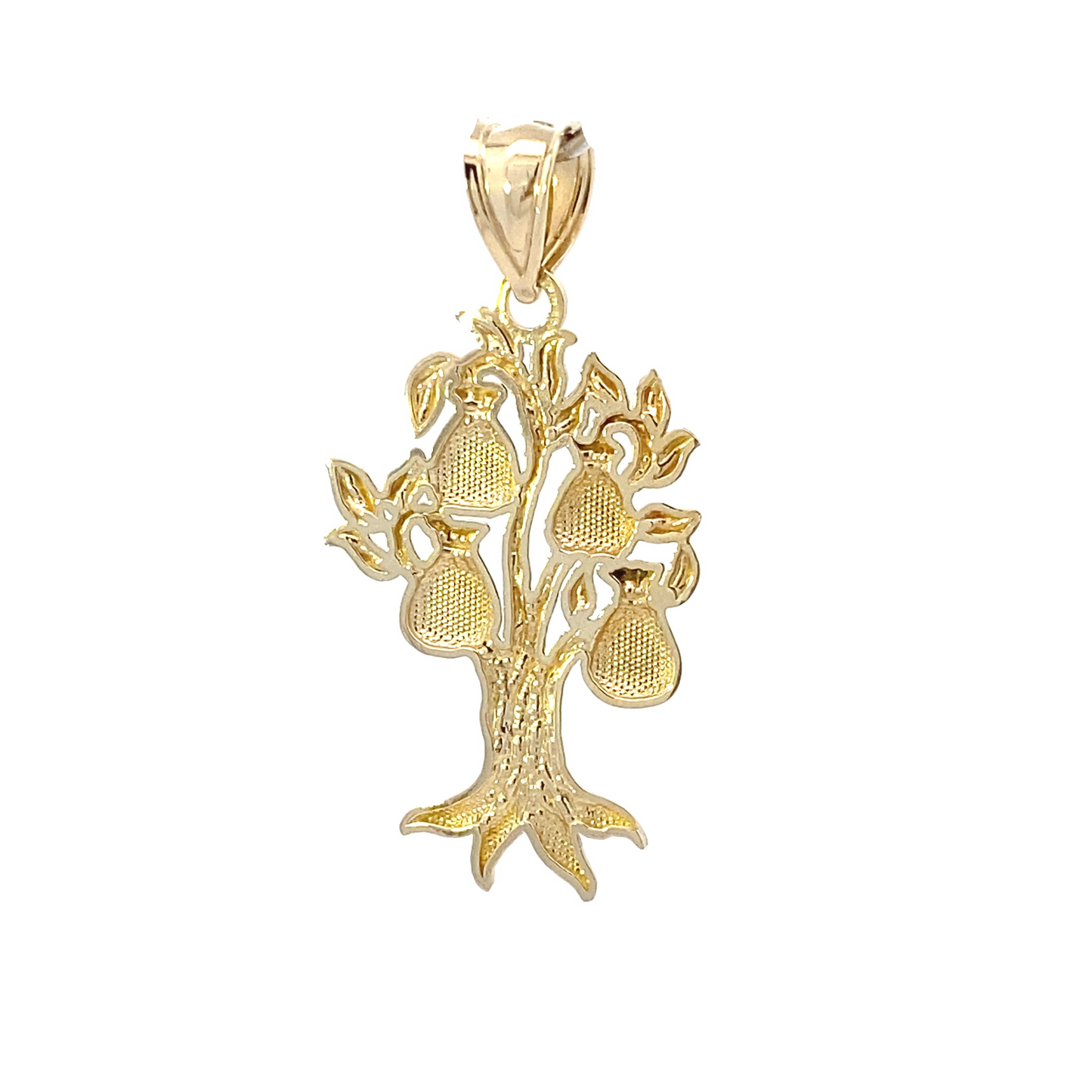 10K Yellow Gold Money Tree Pendant