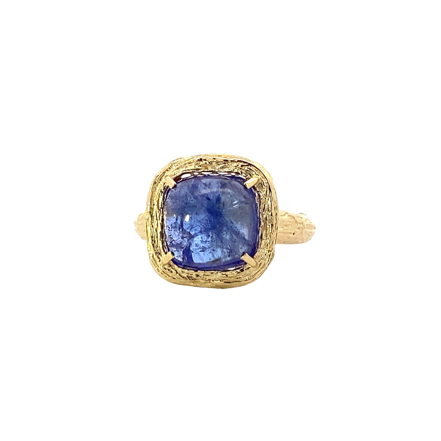 14K Yellow Gold Periwinkle Tanzanite Ring