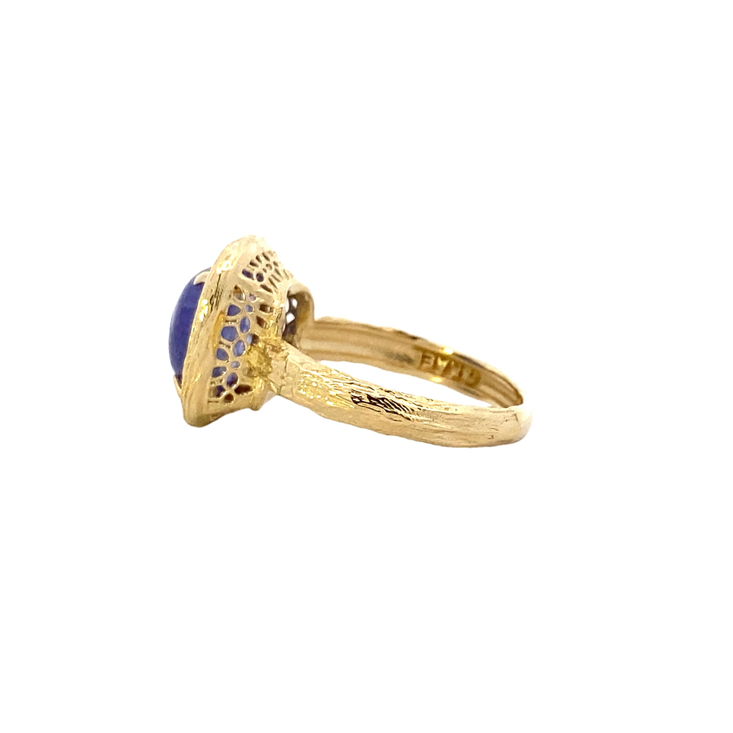 14K Yellow Gold Periwinkle Tanzanite Ring