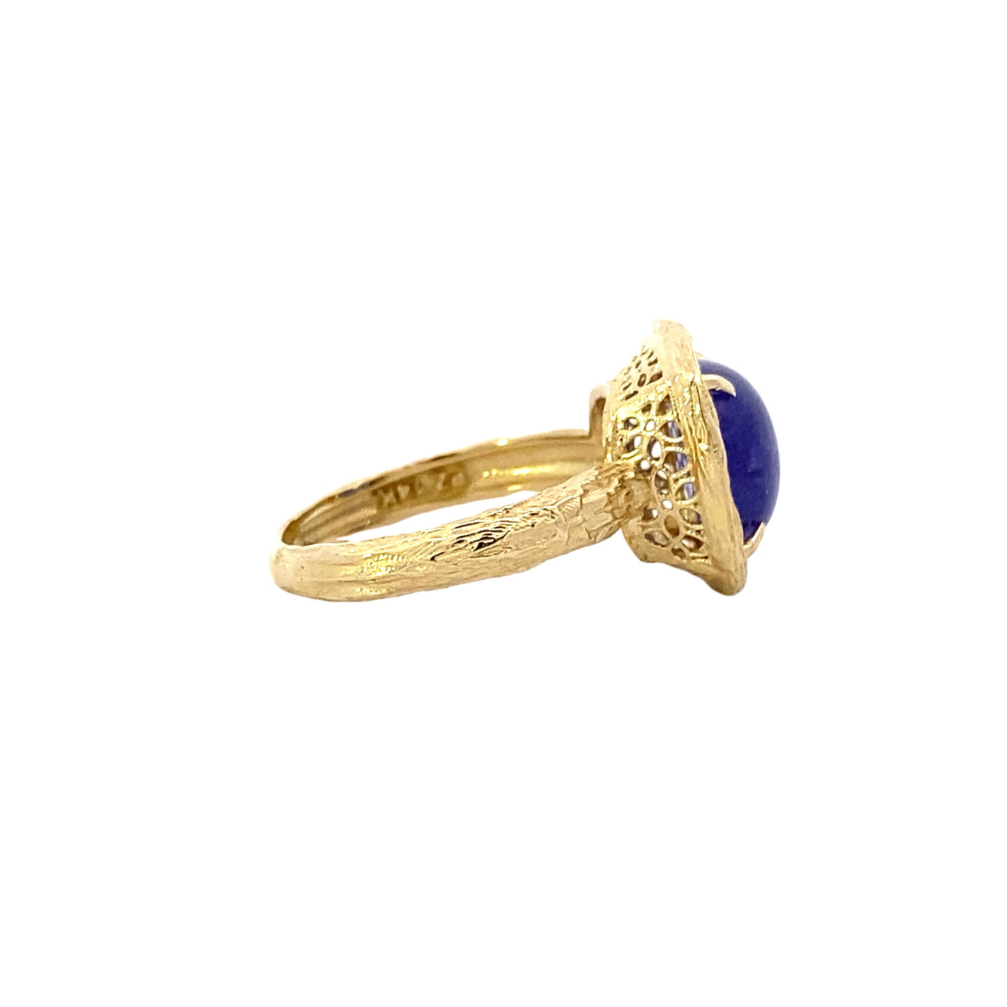 14K Yellow Gold Periwinkle Tanzanite Ring