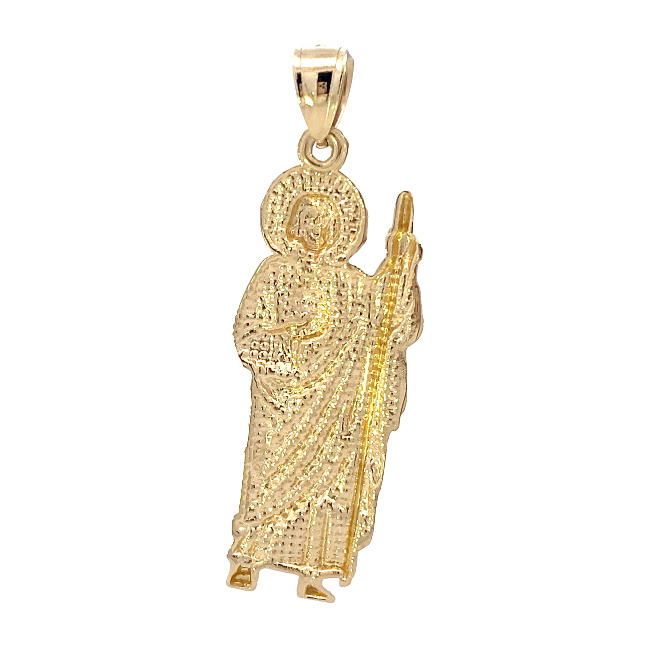 14K Yellow & White Gold Religious Figure Pendant