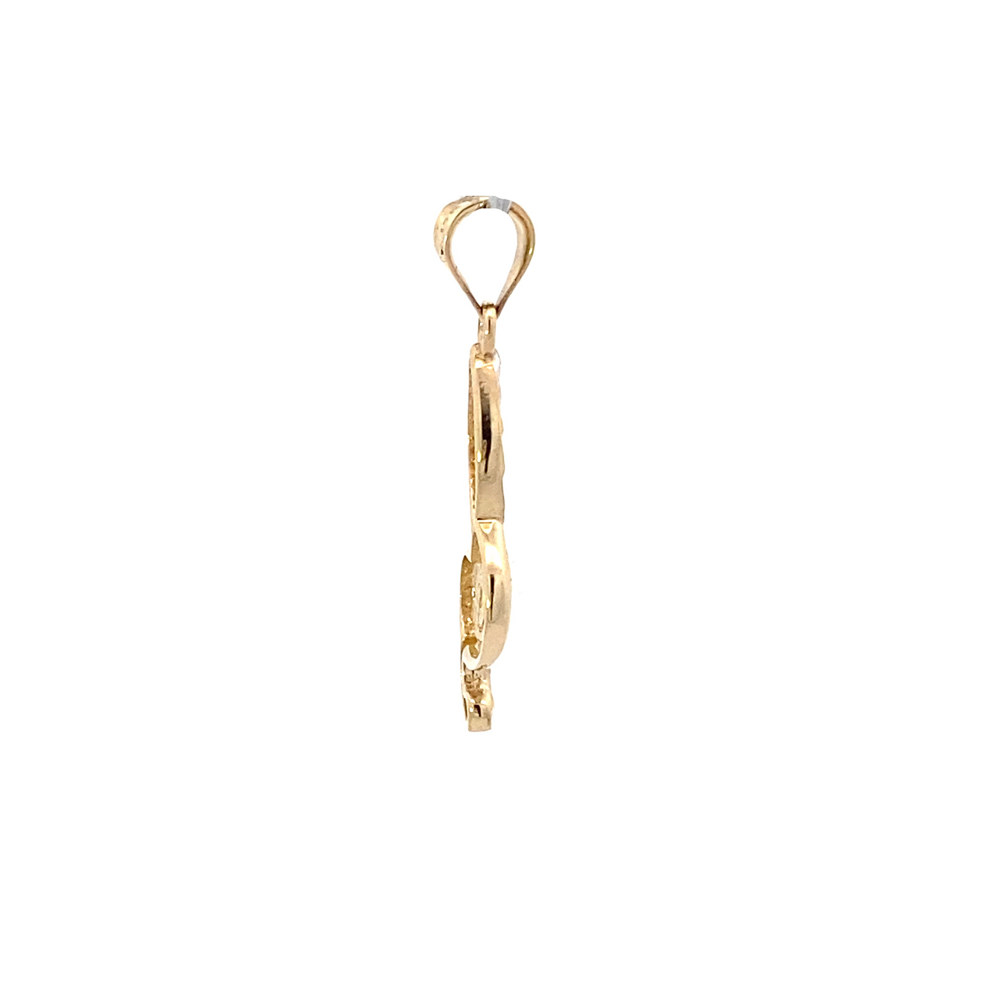 14K Yellow Gold DC Music Note Pendant