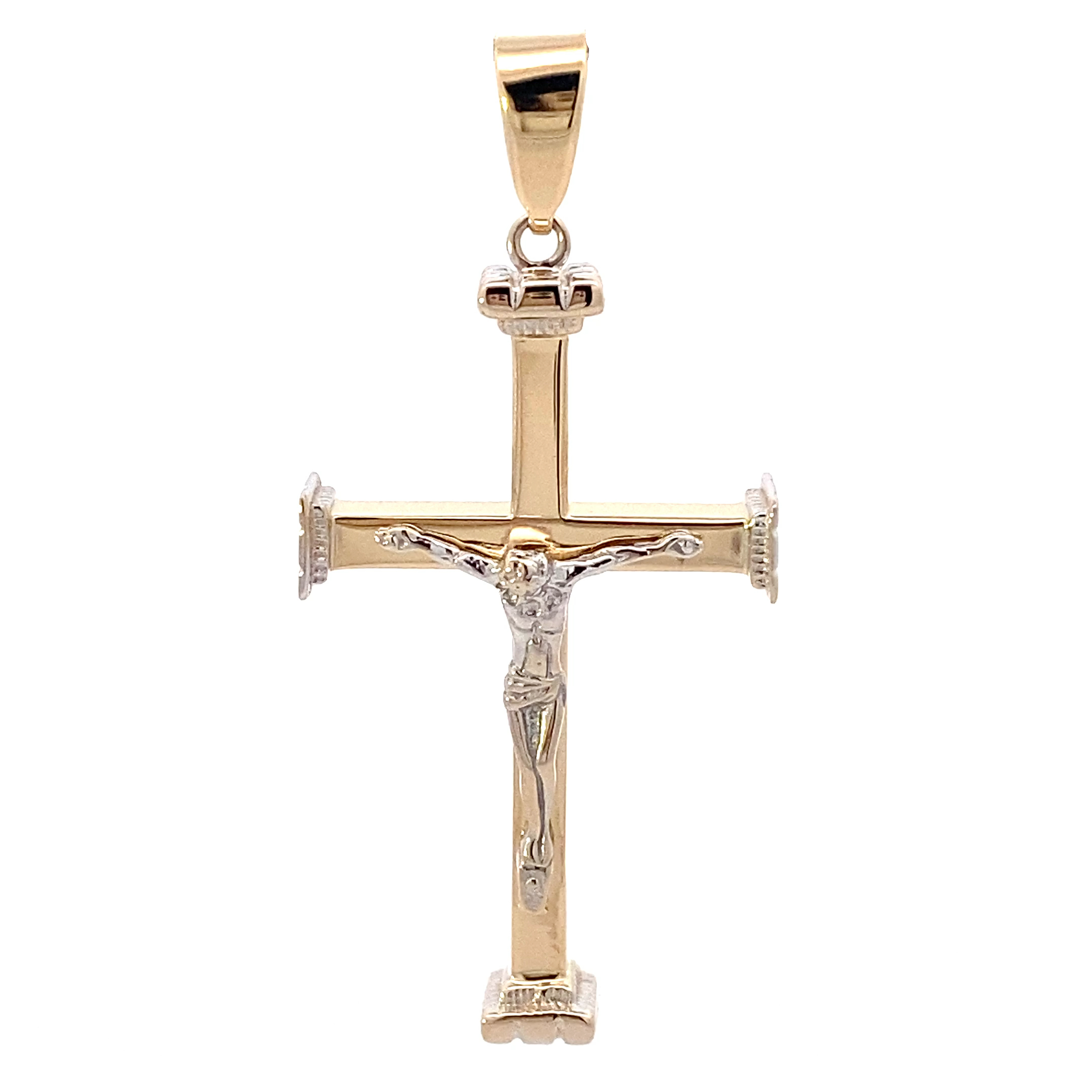 14K Yellow Gold DC Crucifix Pendant