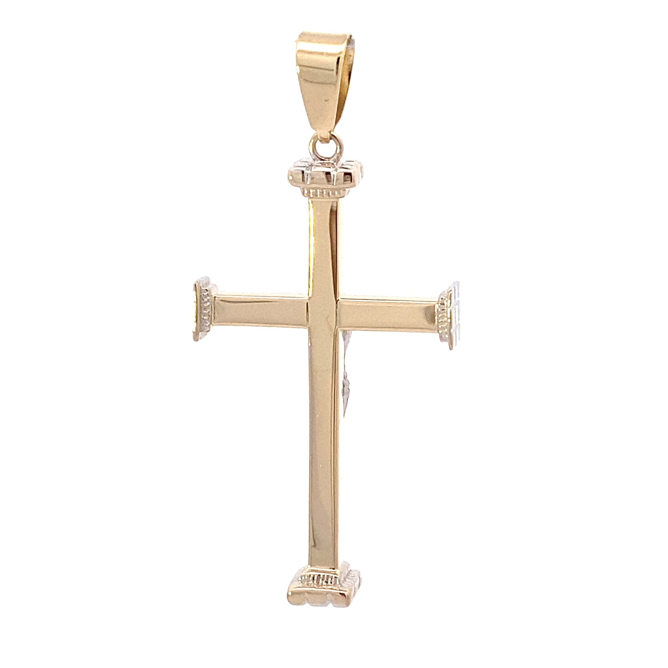 14K Yellow Gold DC Crucifix Pendant