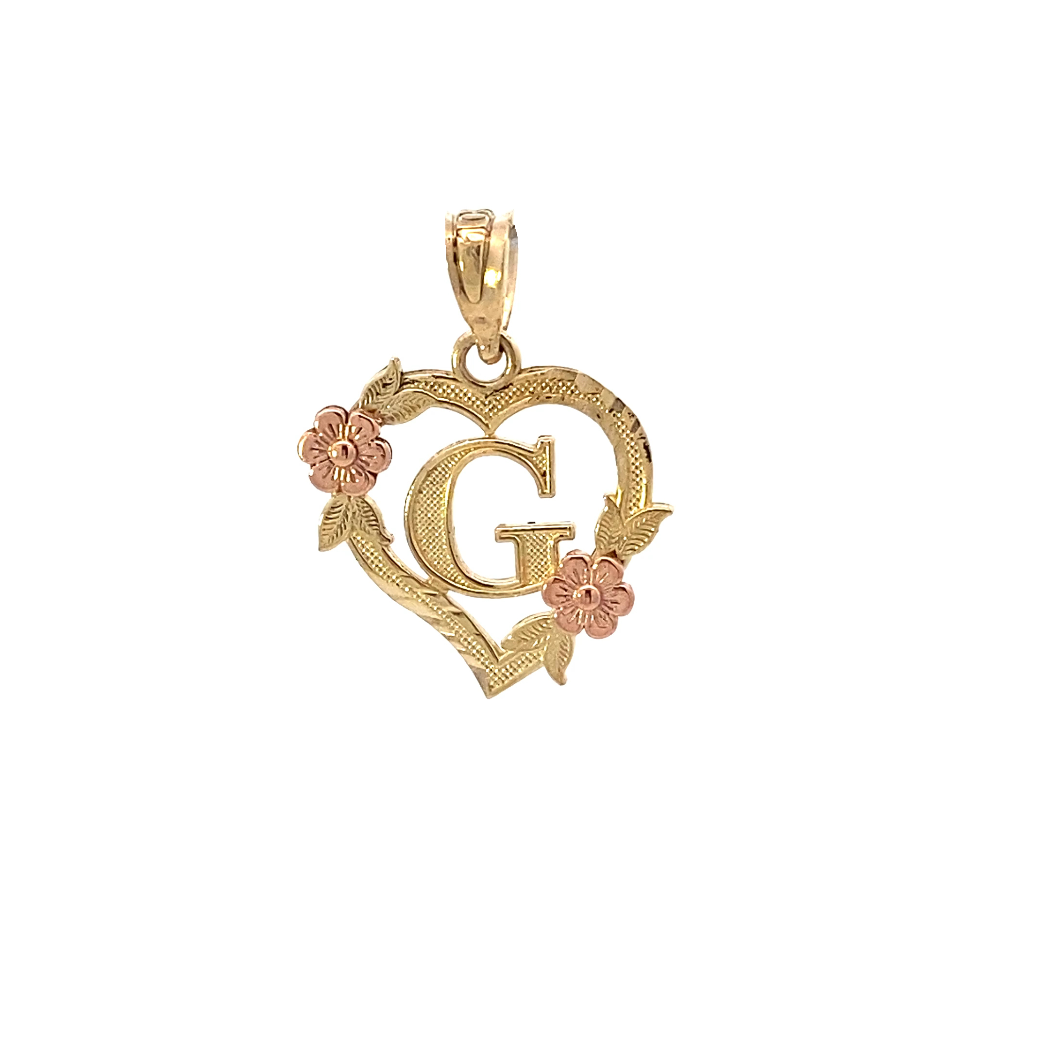 10K Yellow & Rose Gold Letter 