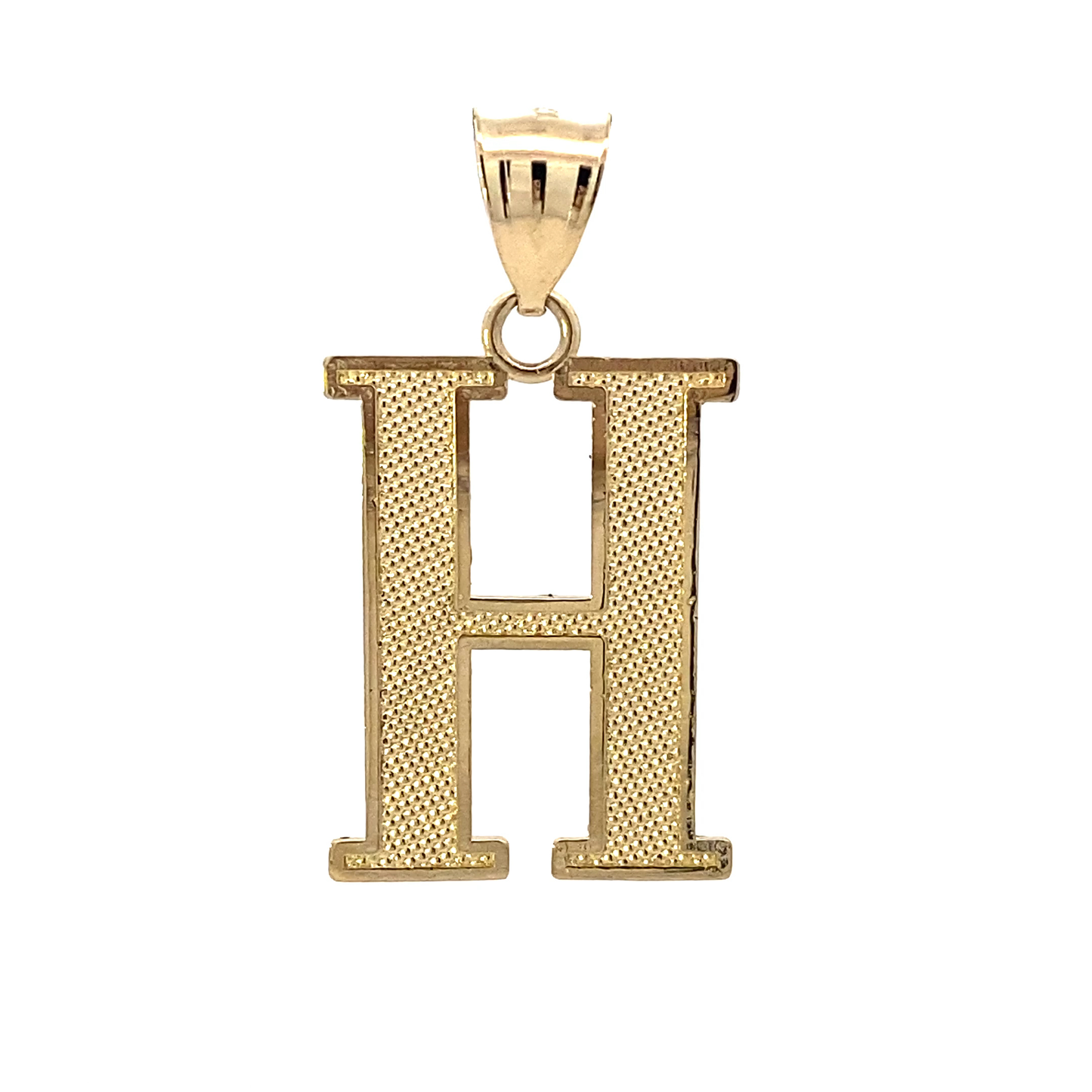 10K Yellow Gold Letter "H" Pendant