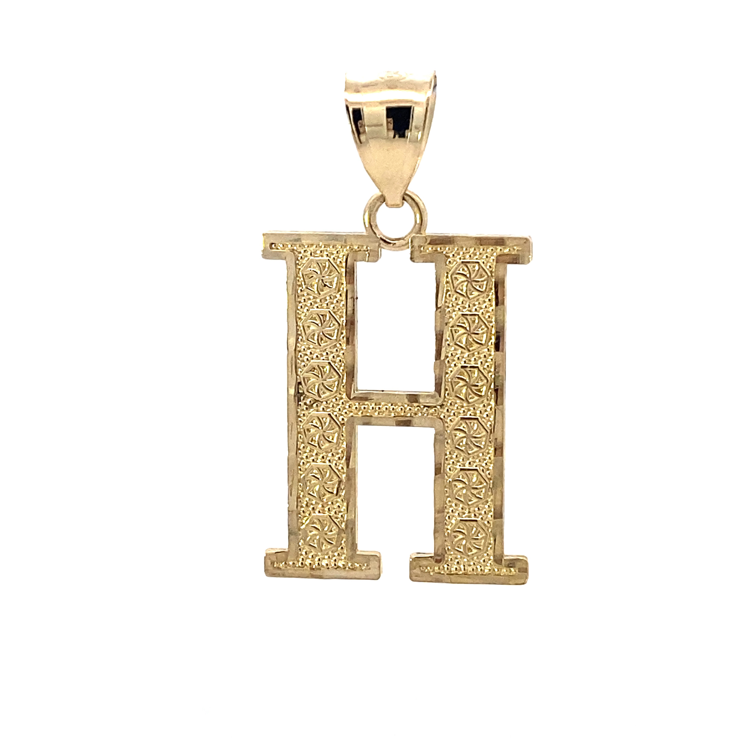 10K Yellow Gold Letter "H" Pendant