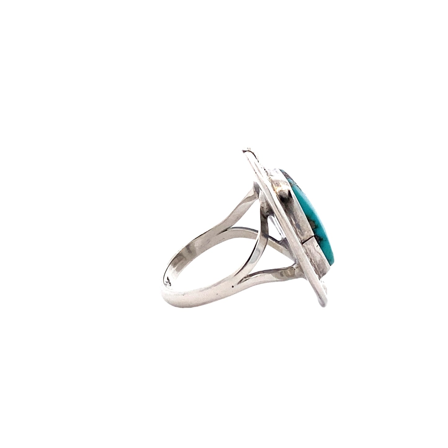 Sterling Silver Tony Guerro Square Turquoise Ring