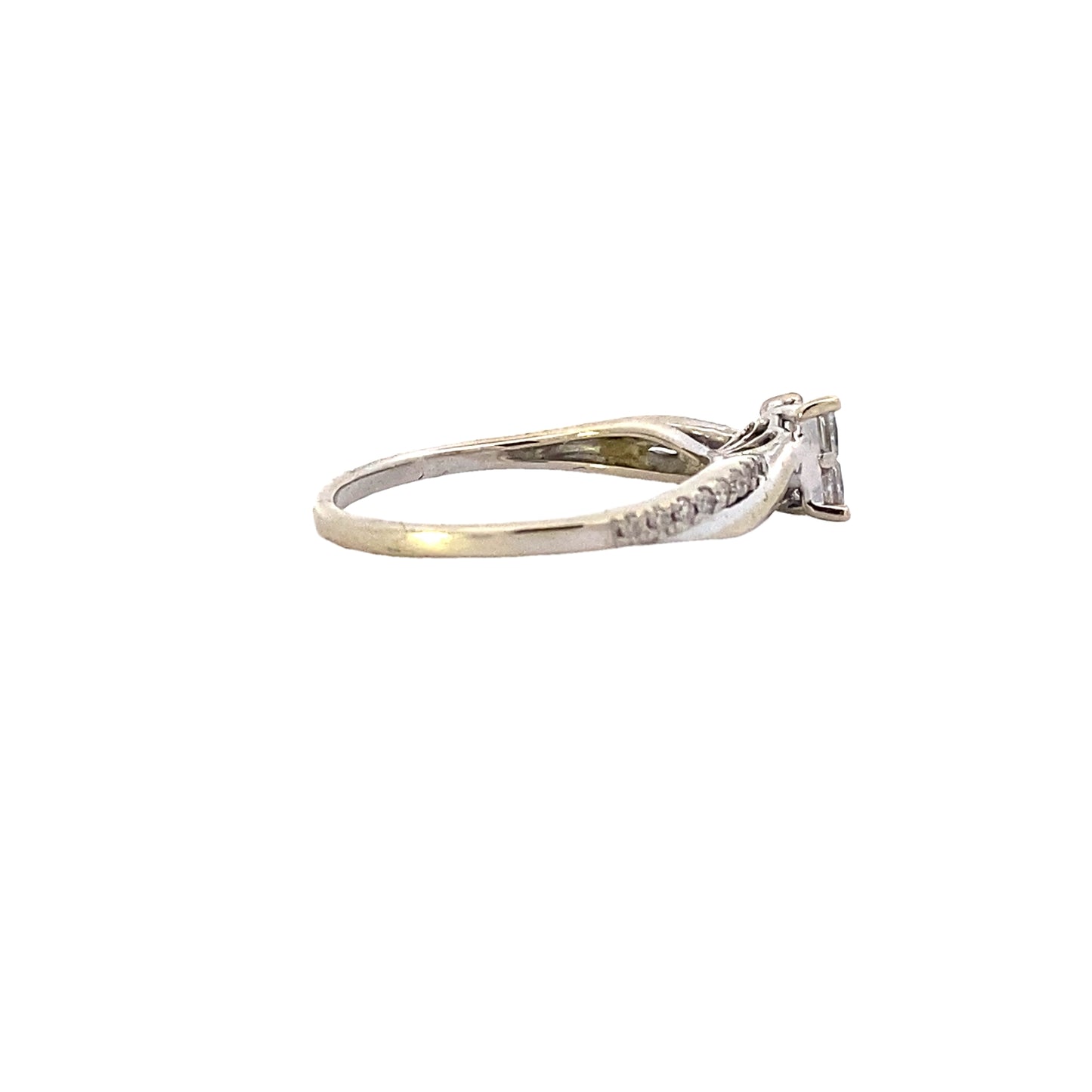 14K White Gold Diamond Women's Ring - 0.40ct