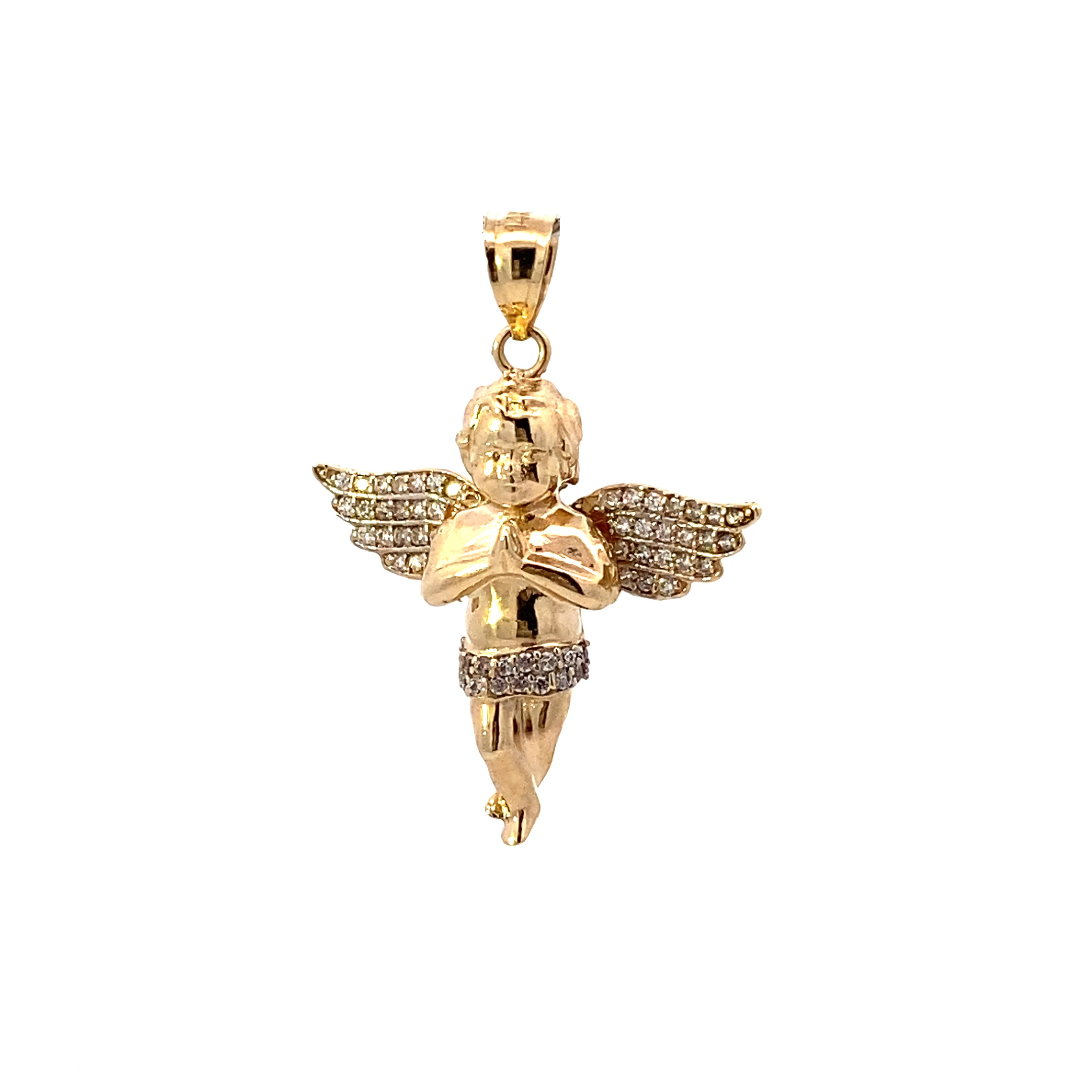 14K Yellow Gold Angel Pendant