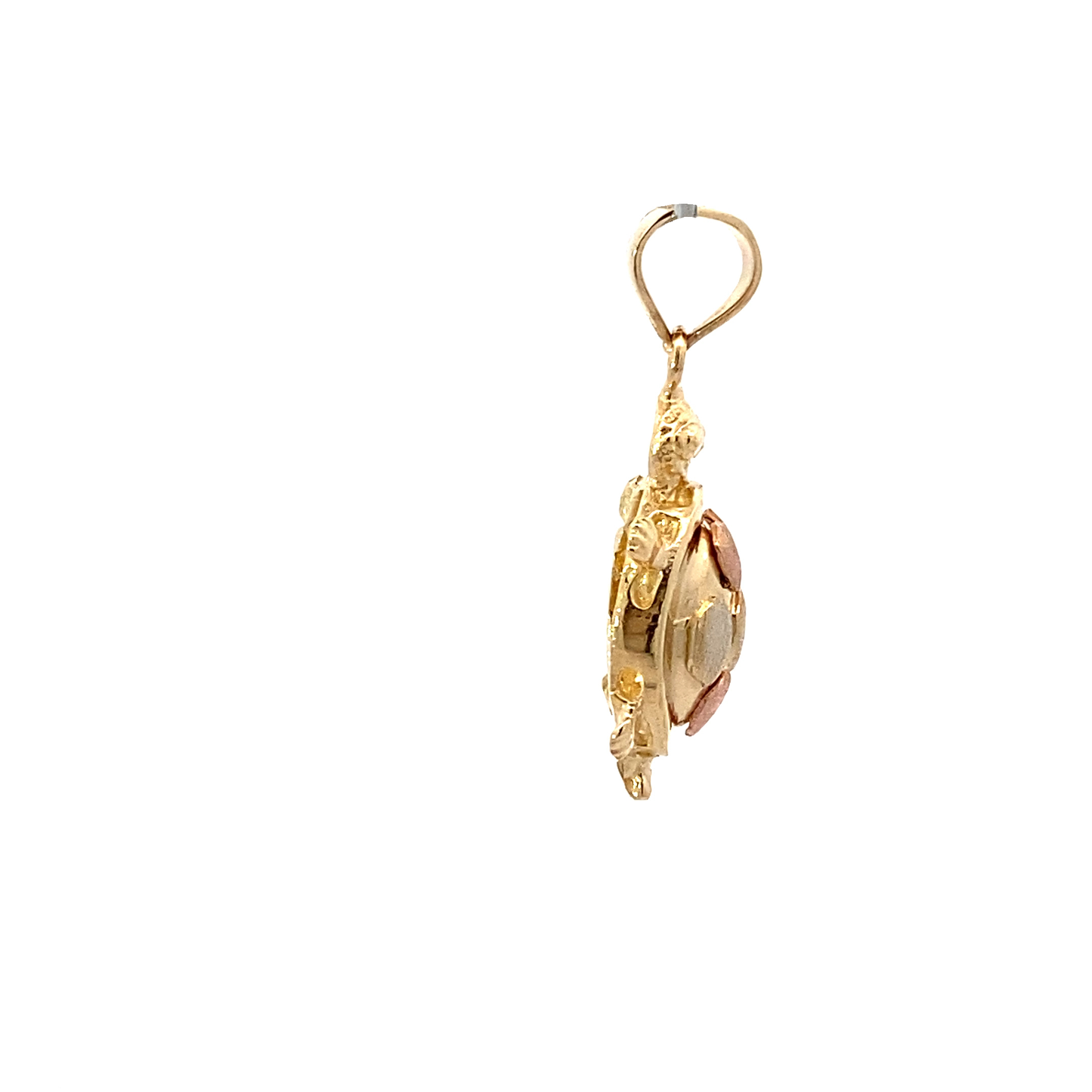 10K Tri-Color Gold Turtle Pendant