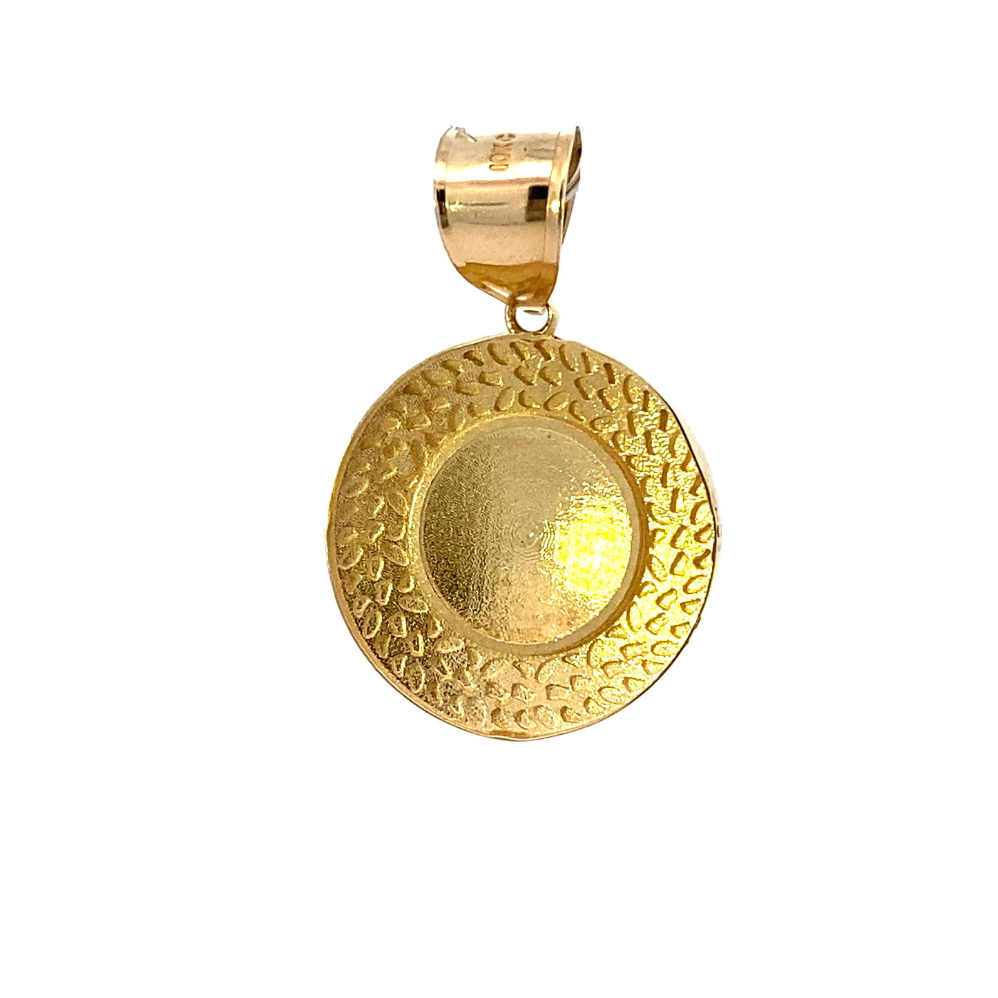 10K Yellow Gold BMW Logo Round Pendant