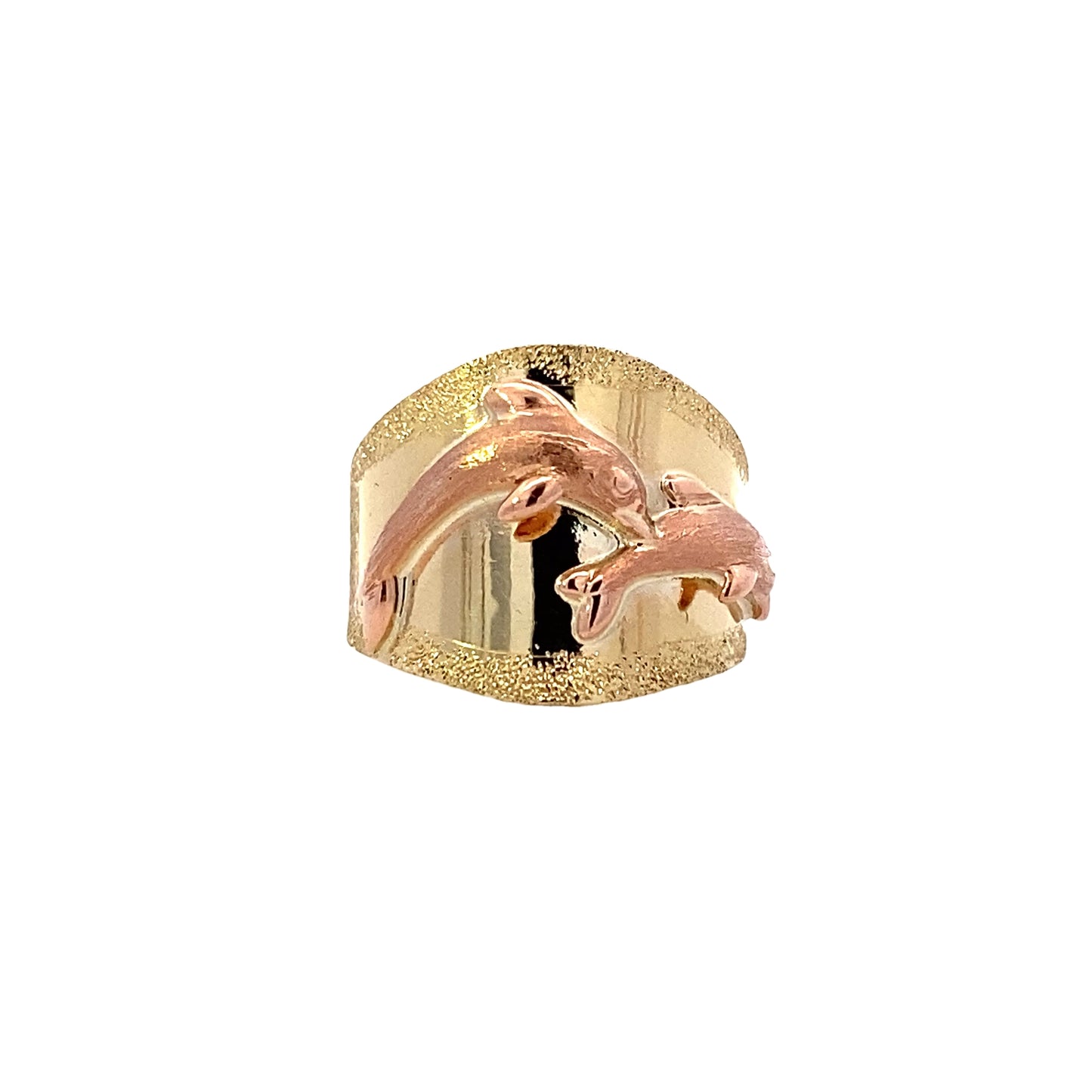 10K Yellow & Rose Gold Dolphin Ring