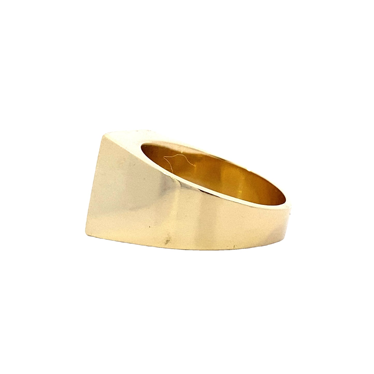 10K Yellow Gold Square BMW Enamel Ring