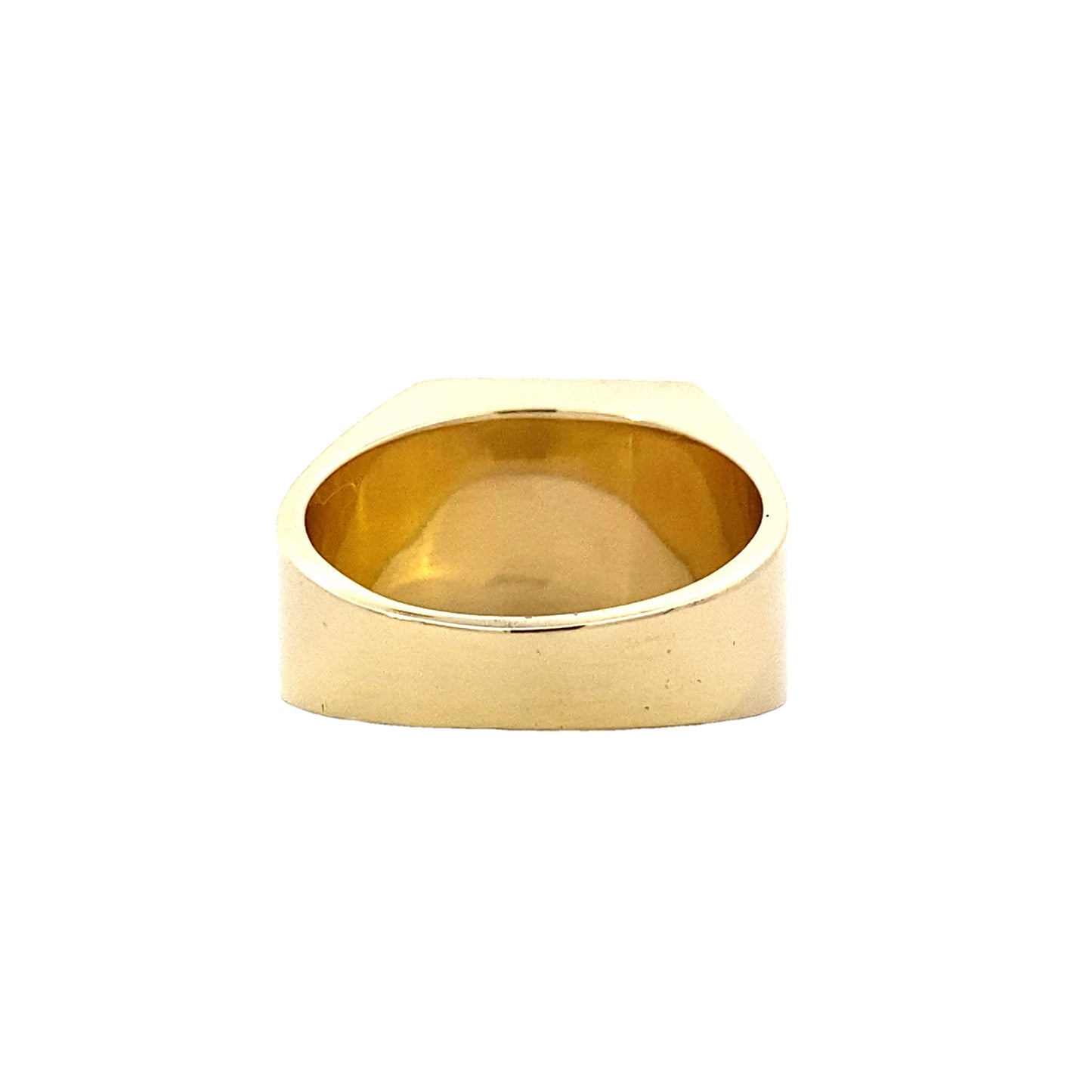 10K Yellow Gold Square BMW Enamel Ring