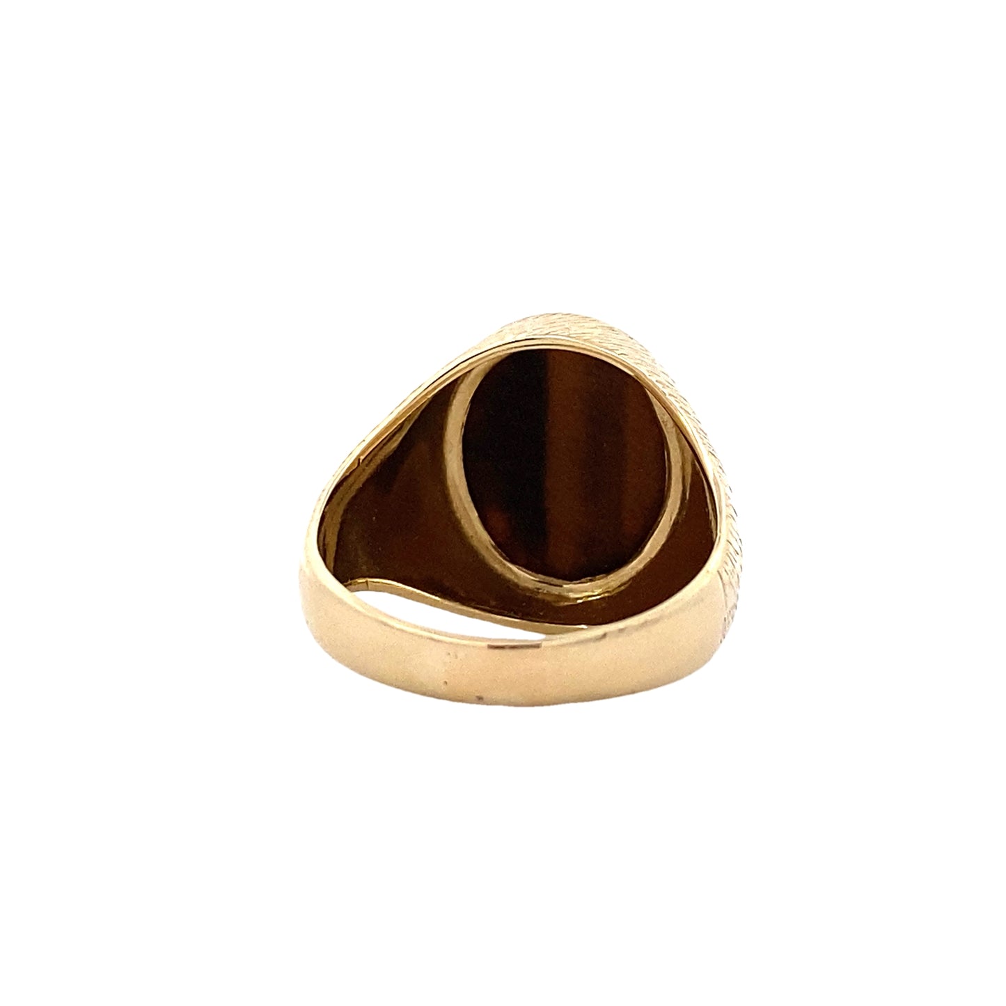 14K Yellow Gold Tigers Eye Ring