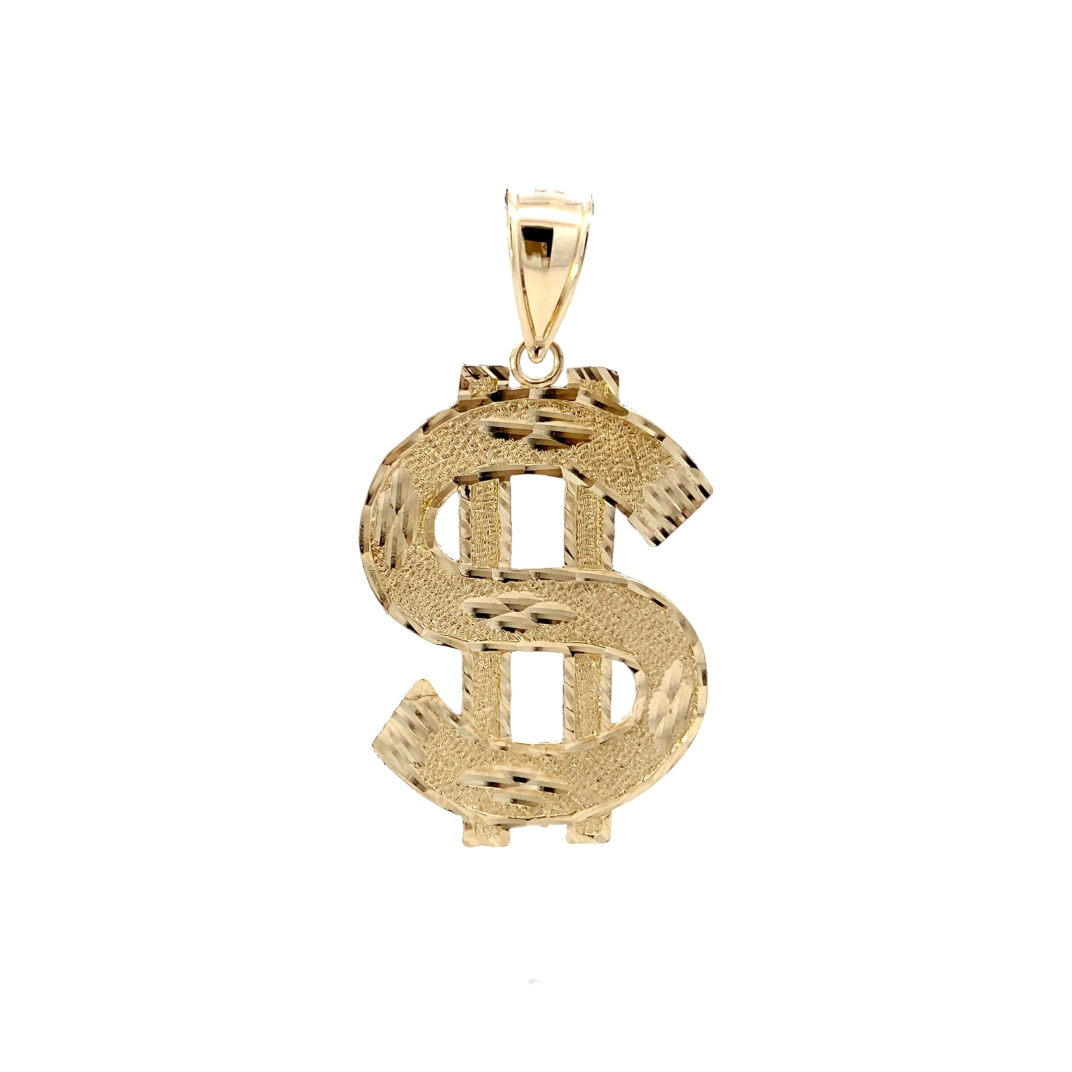 10K Yellow Gold DC Money Sign Pendant