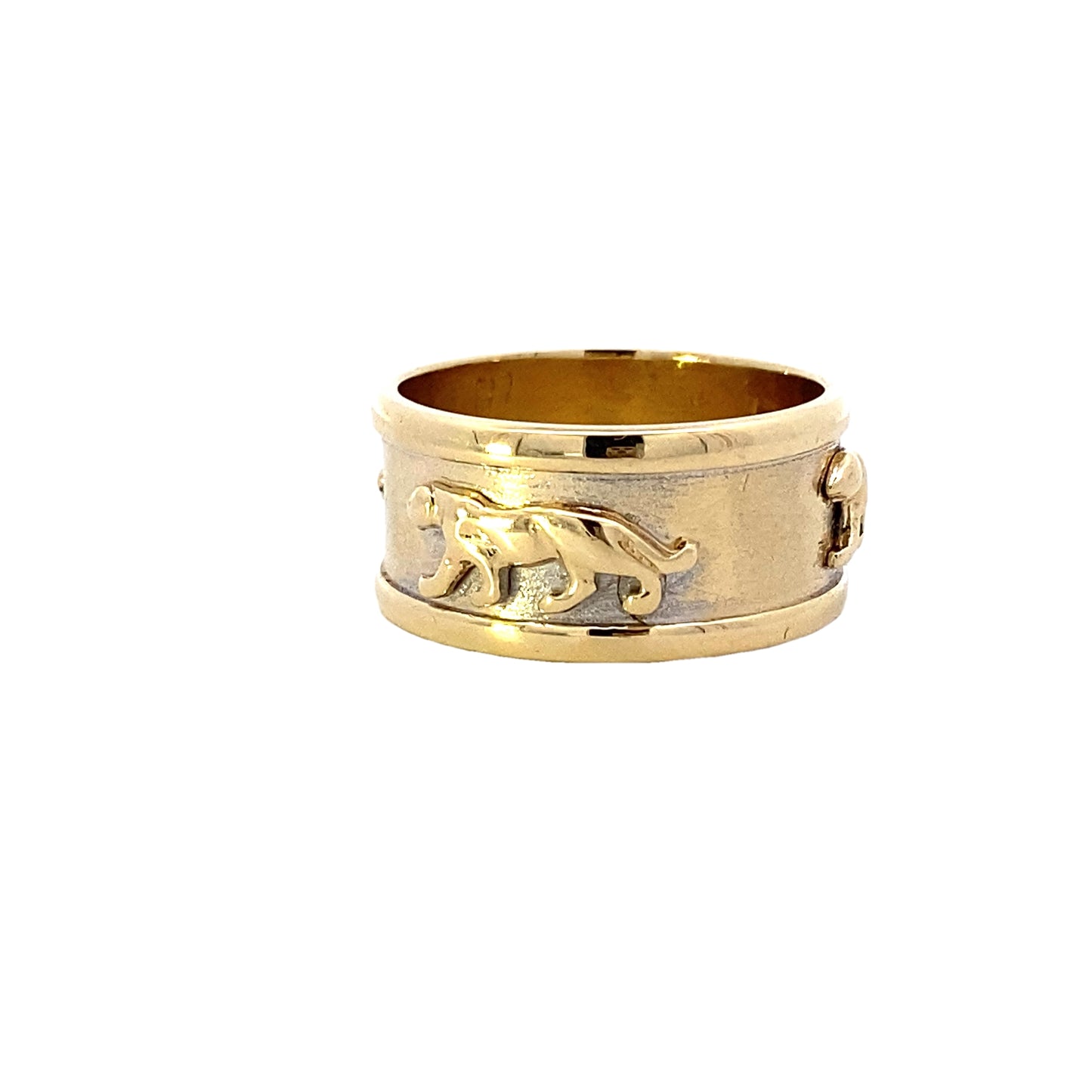 14K Yellow Gold Panther Band