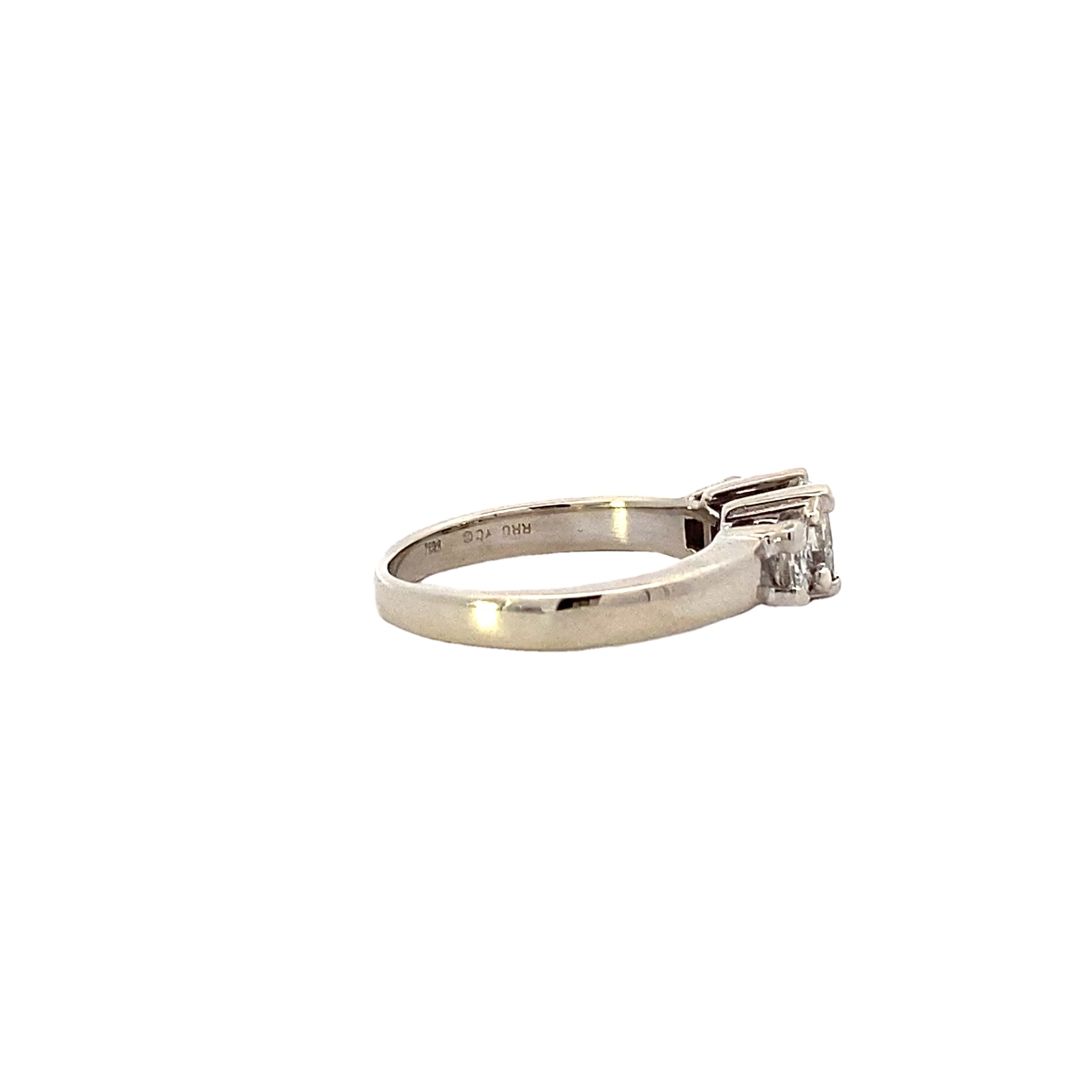 14K White Gold Women's Diamond Ring - 1.46ct