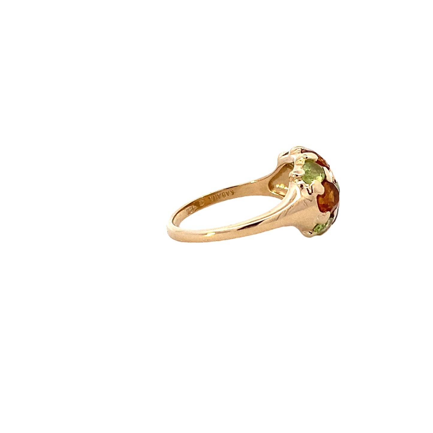 10K Yellow Gold Peridot & Citrine Ring