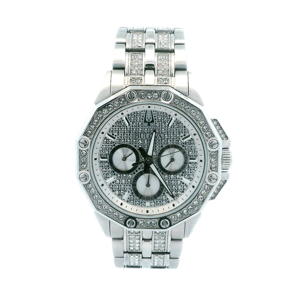 Bulova Crystal Octava Stainless Steel Men's Watch