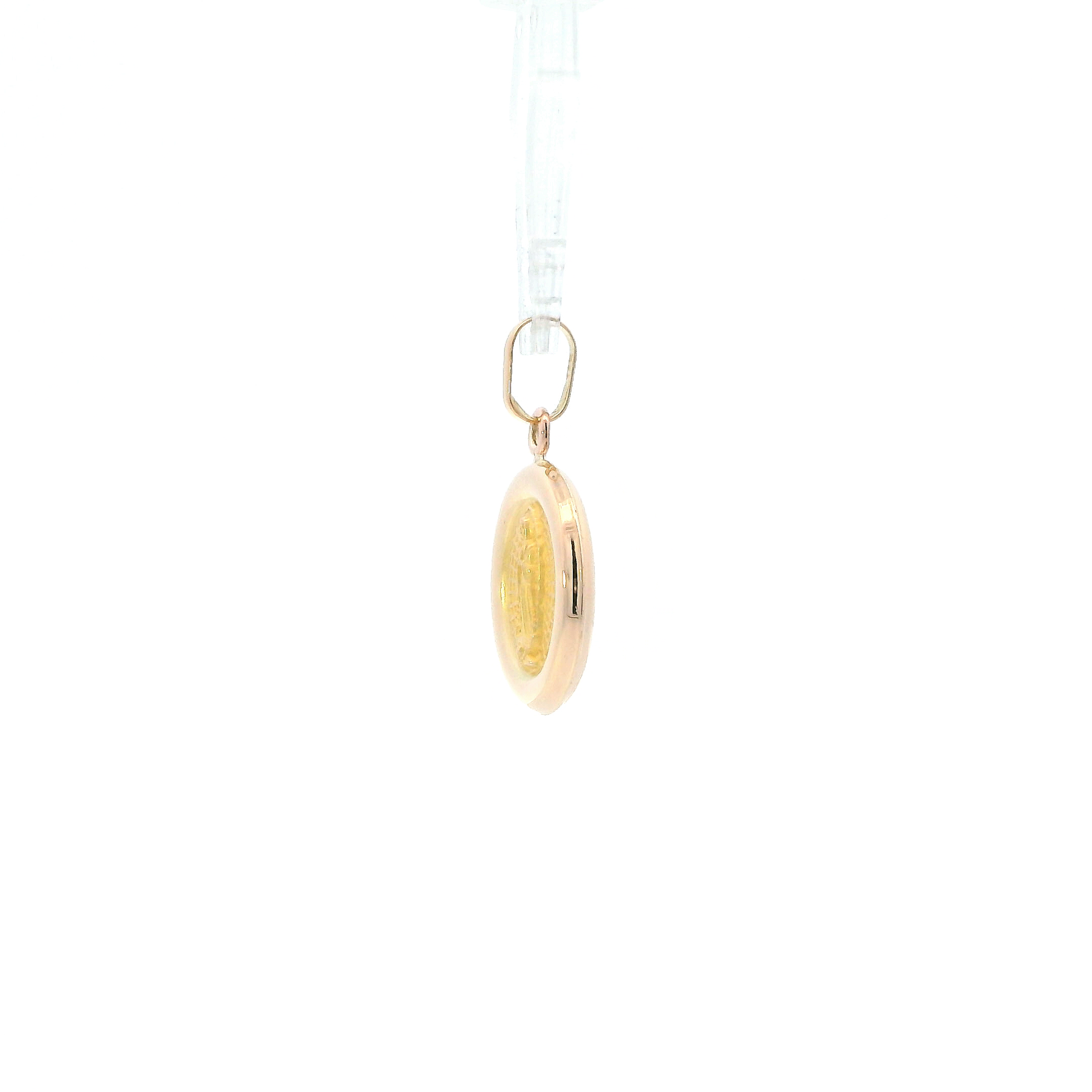 18K Yellow Gold Double Sided Religious Pendant