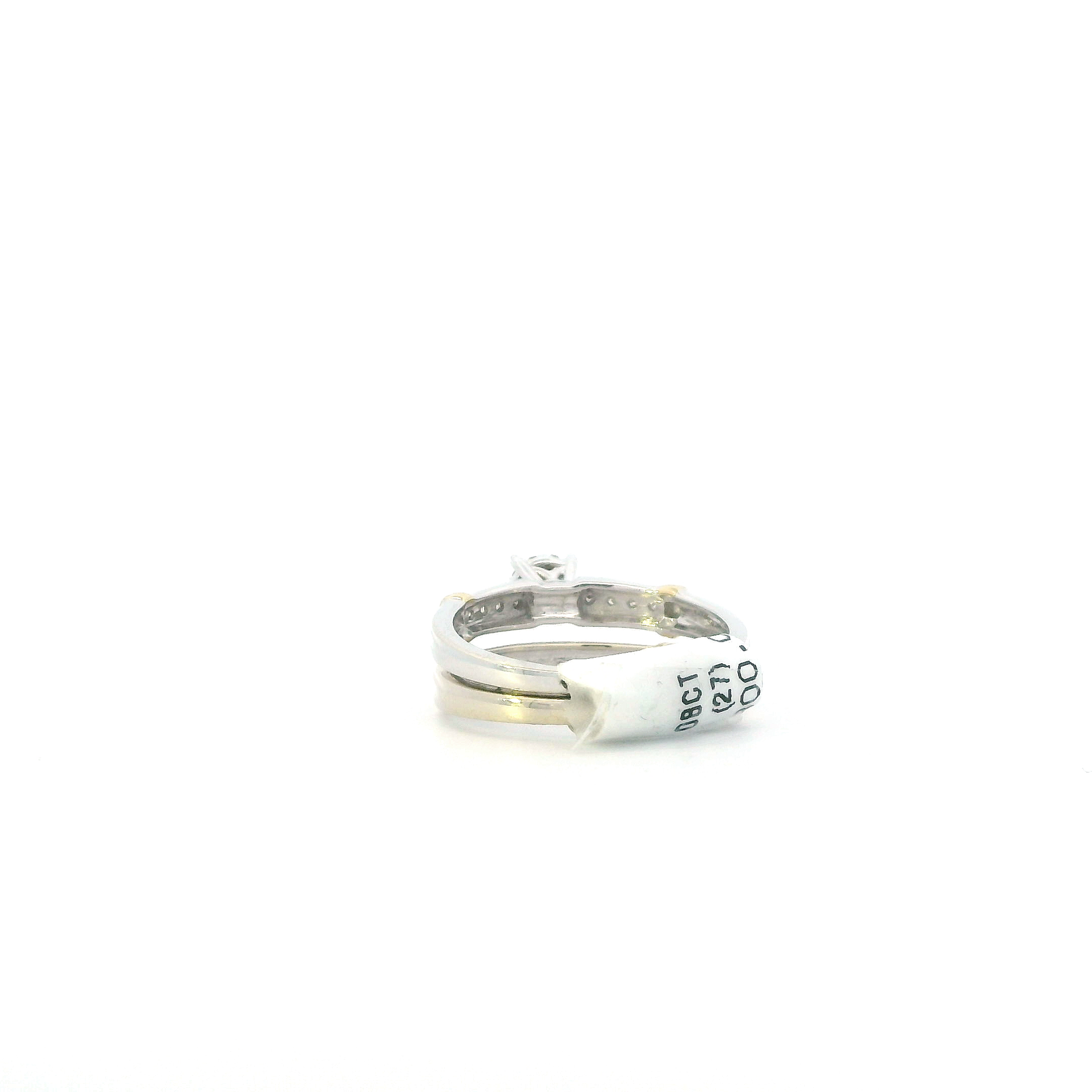 10K White Gold Womens Diamond Engagement & Wedding Ring Set - 0.25ct