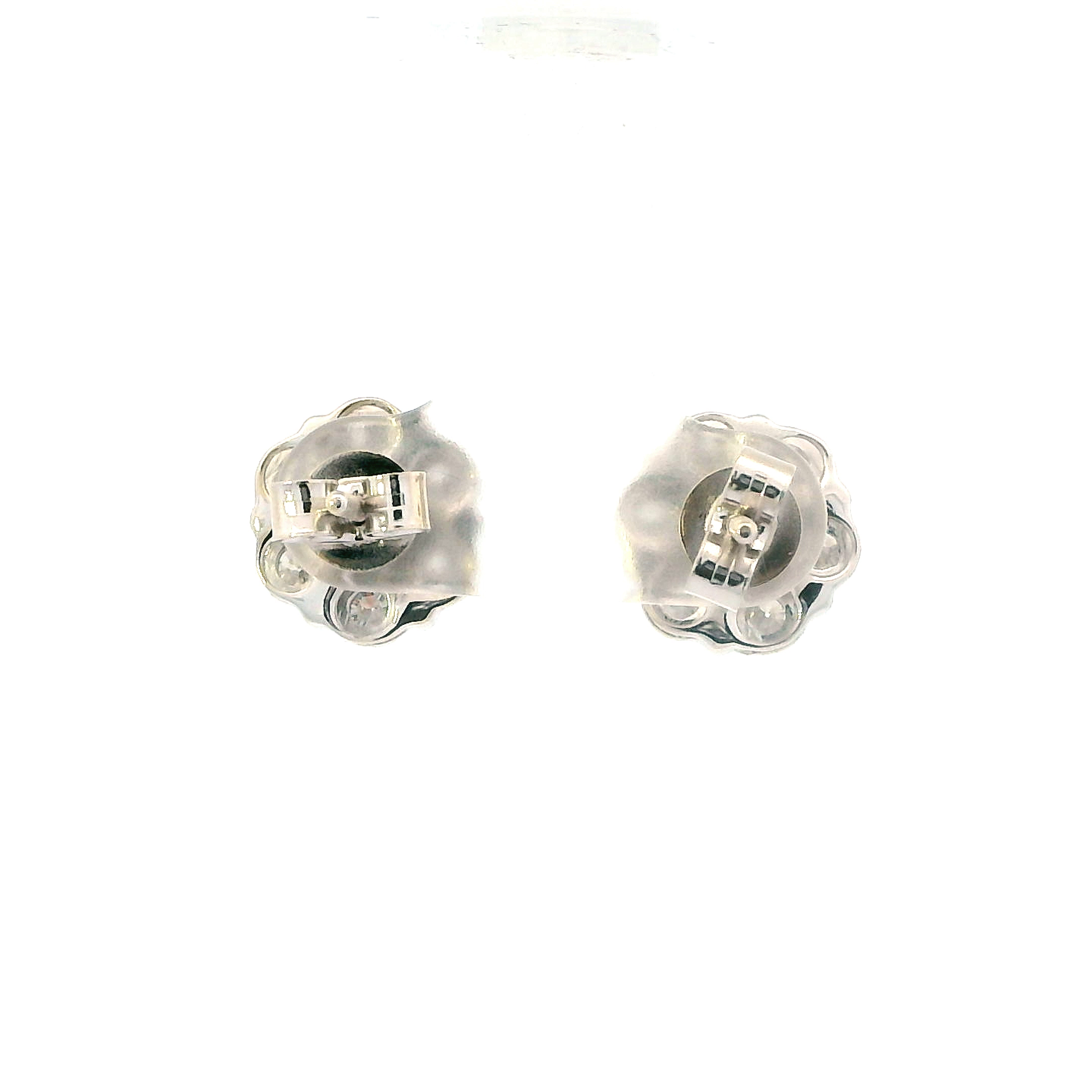 14K White Gold Diamond Stud Earrings - 1.55ct