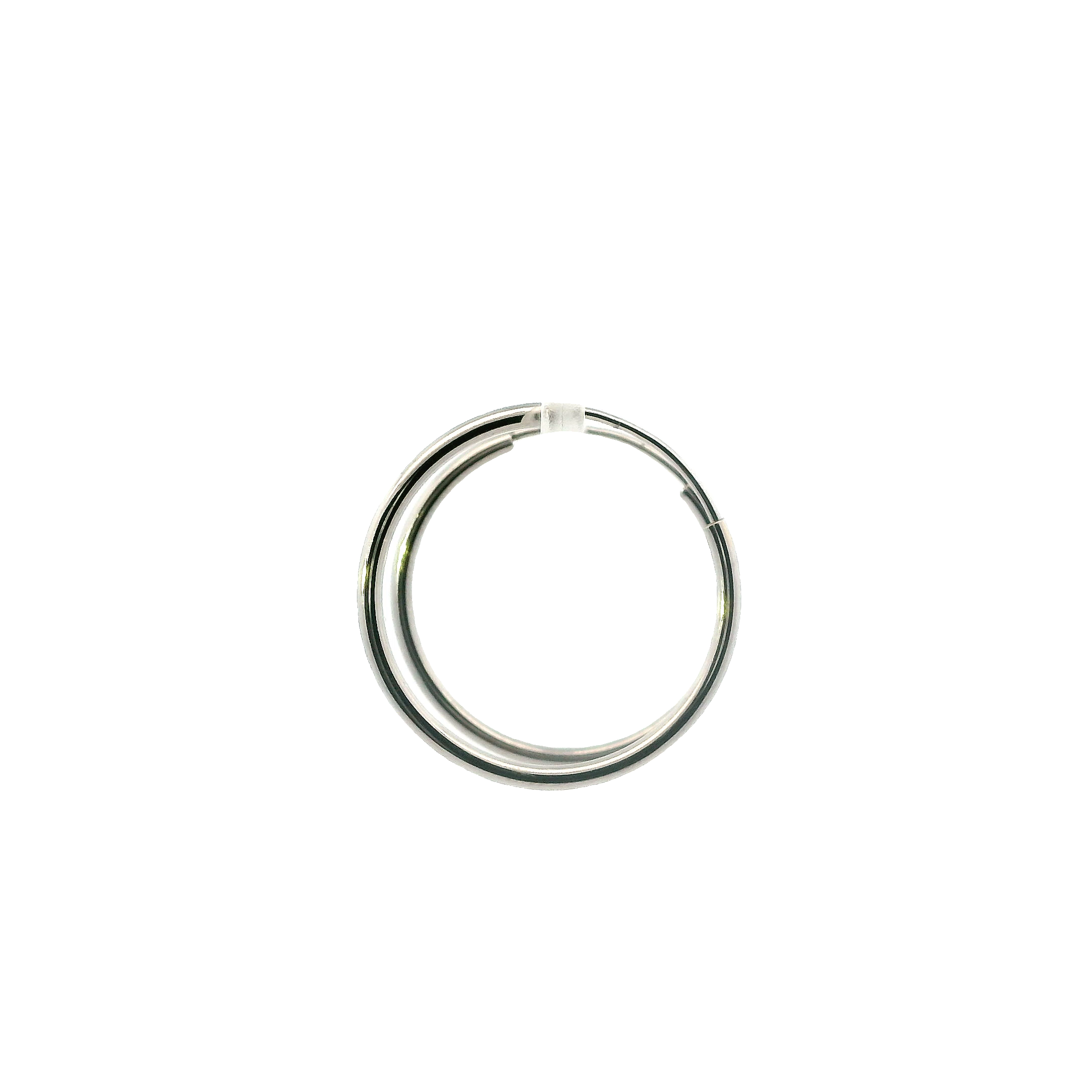 14K White Gold Hoop Earrings