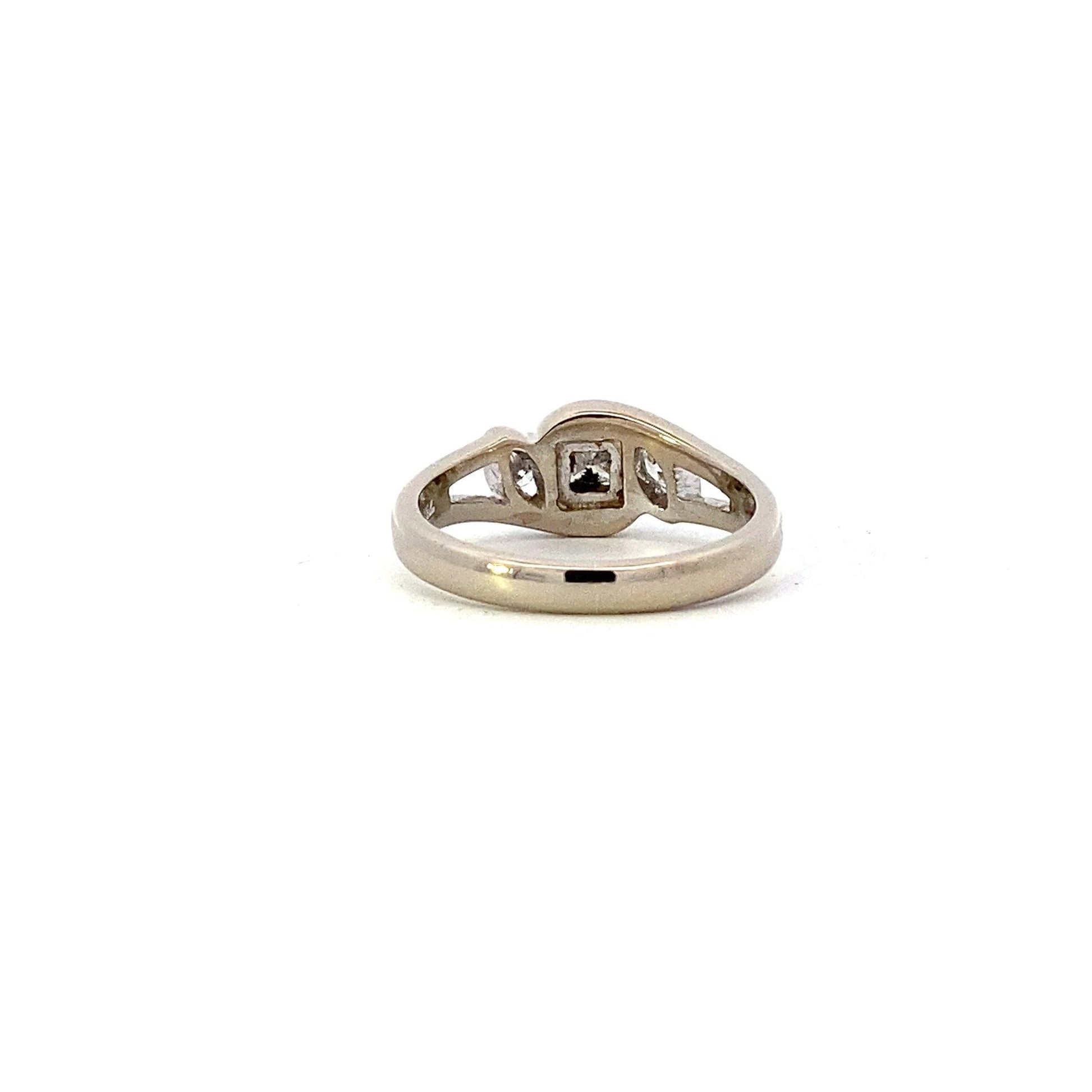 Anillo de Diamantes para Mujer en Oro Blanco 18K - 0.38ct - ipawnishop.com