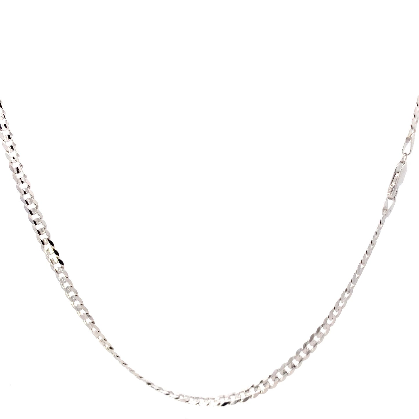 14K White Gold 26" Curb Chain