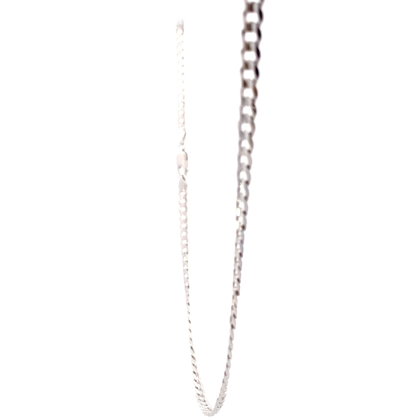 14K White Gold 26" Curb Chain