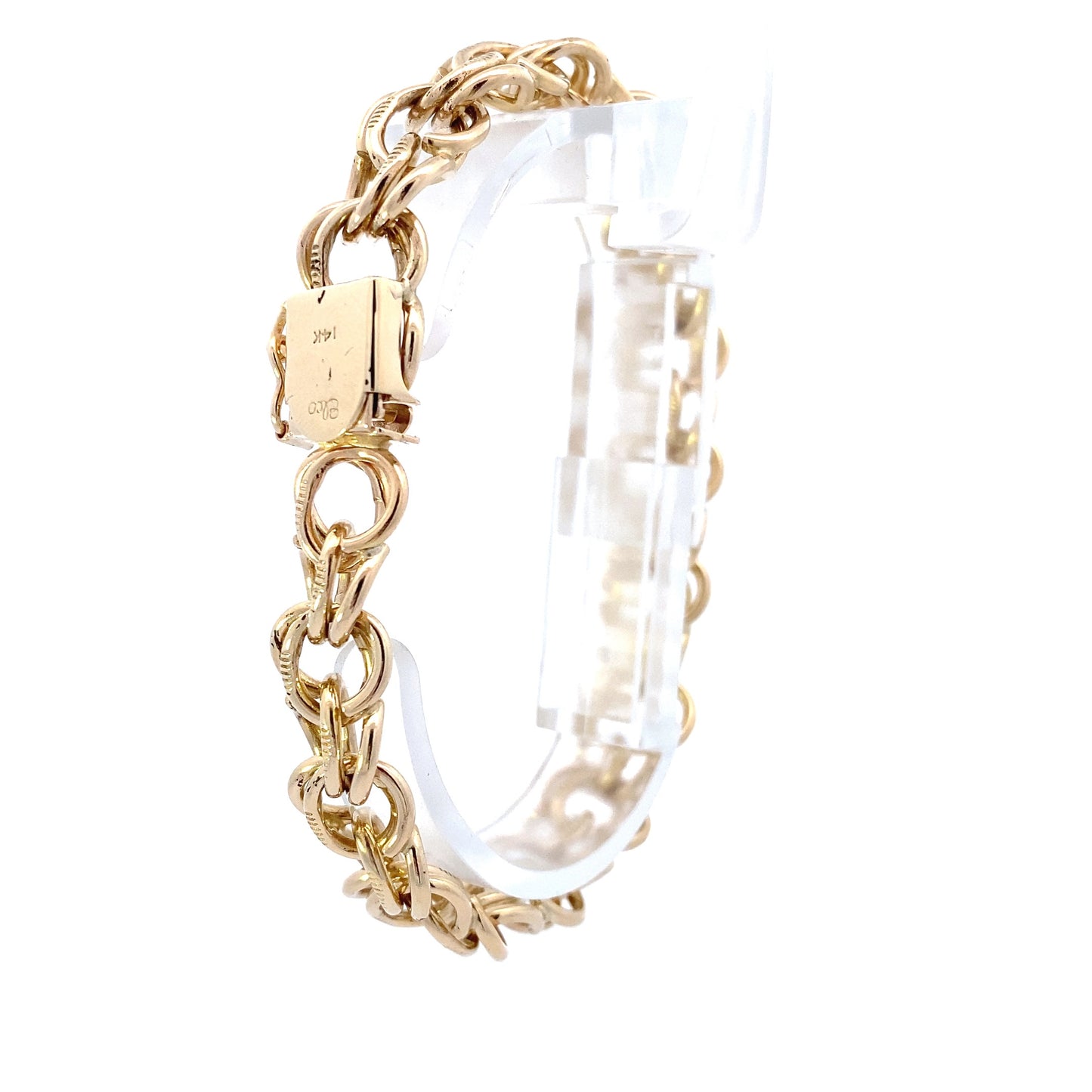 14K Yellow Gold 7.5" Double Curb Link Bracelet