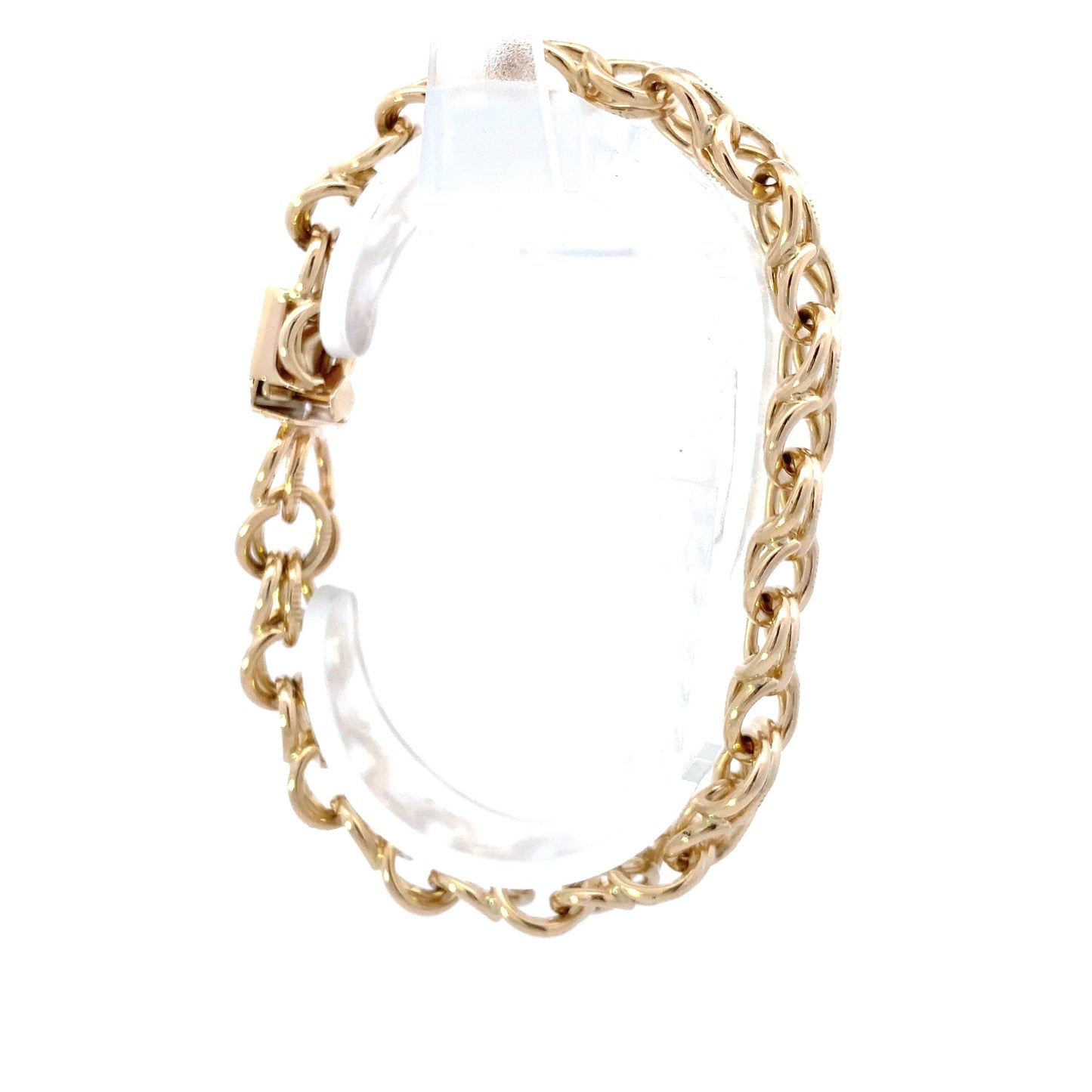 14K Yellow Gold 7.5" Double Curb Link Bracelet