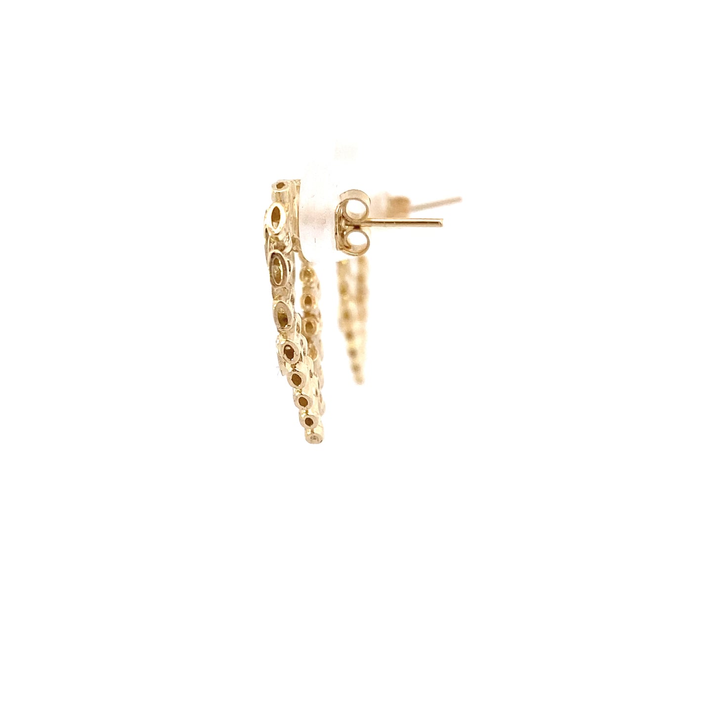 10K Yellow Gold Rolex Letter "L" Heart Earrings