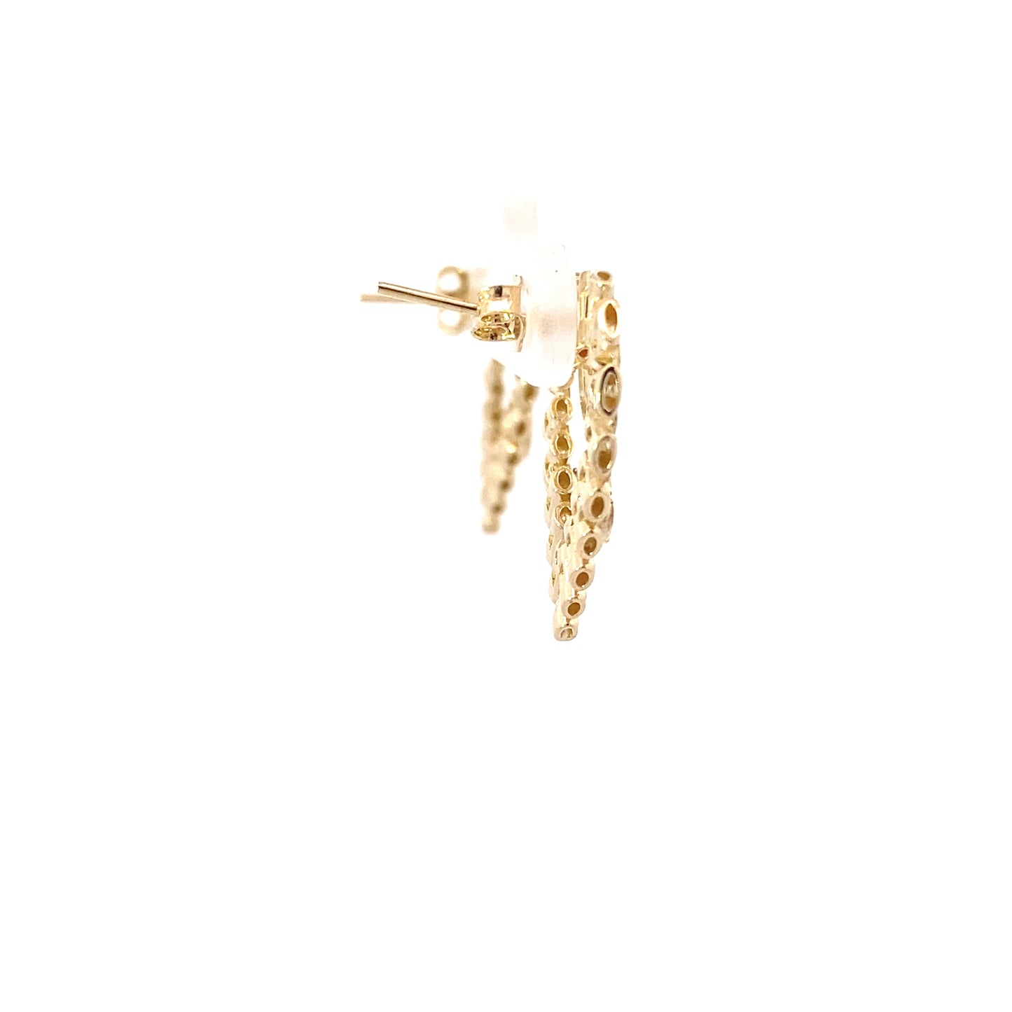 10K Yellow Gold Rolex Letter "L" Heart Earrings