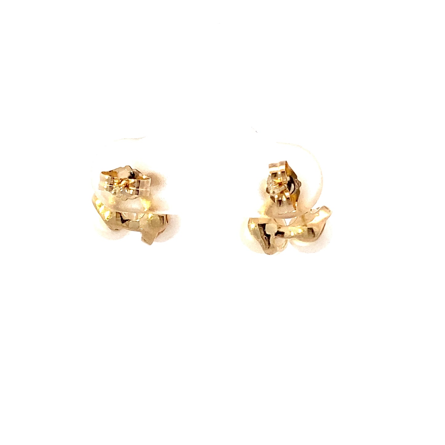 14K Yellow Gold Pearl Stud Earrings