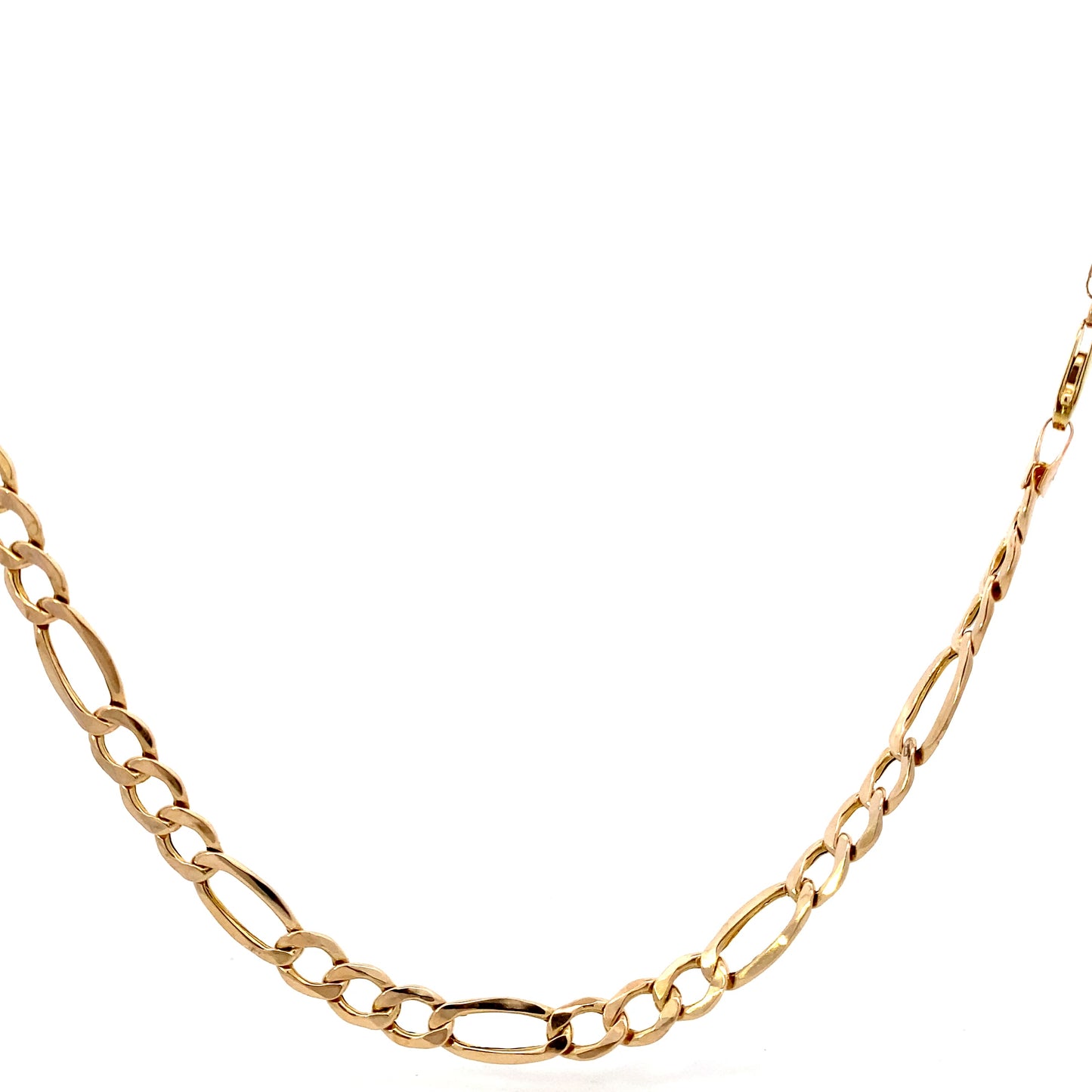 10K Yellow Gold 22" Hollow Figaro Chain