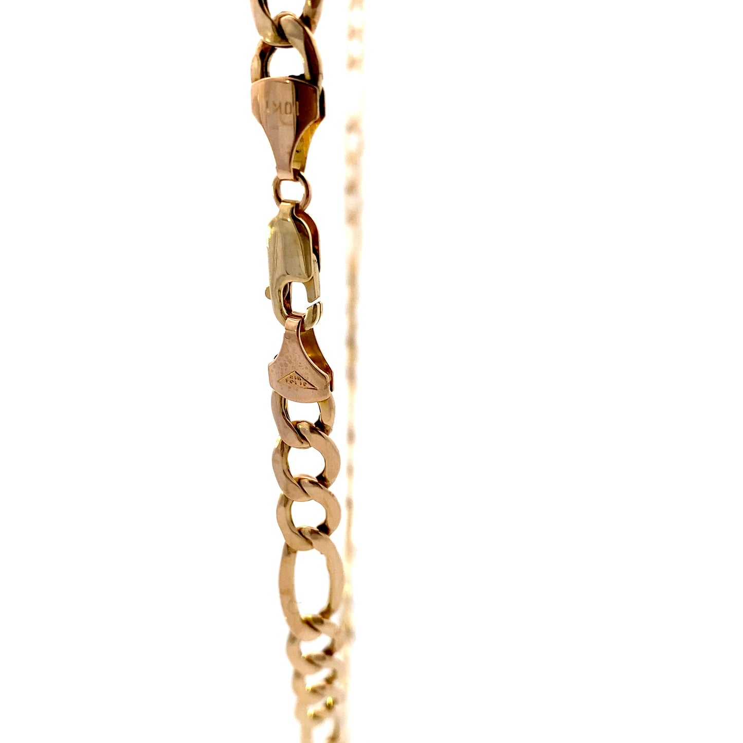 10K Yellow Gold 22" Hollow Figaro Chain