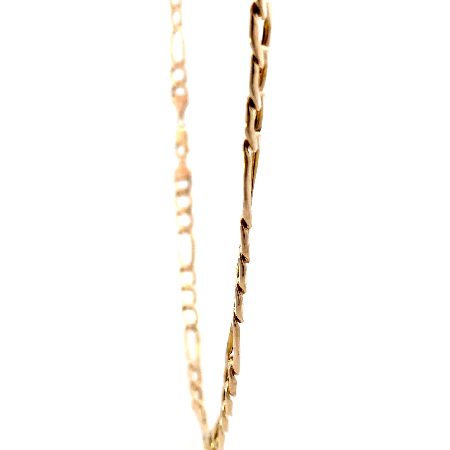 10K Yellow Gold 22" Hollow Figaro Chain