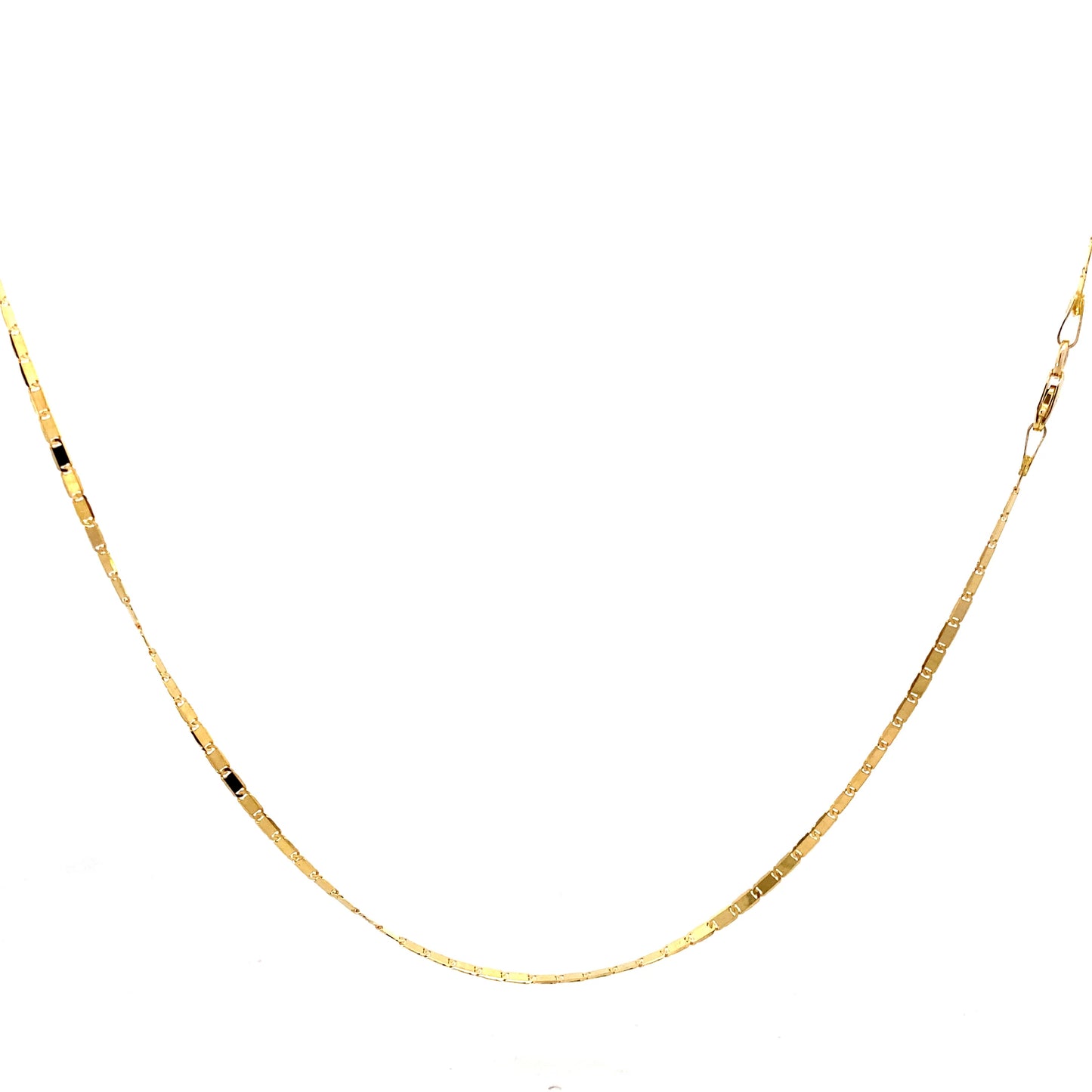 14K Yellow Gold 20" Flat Mariner Chain