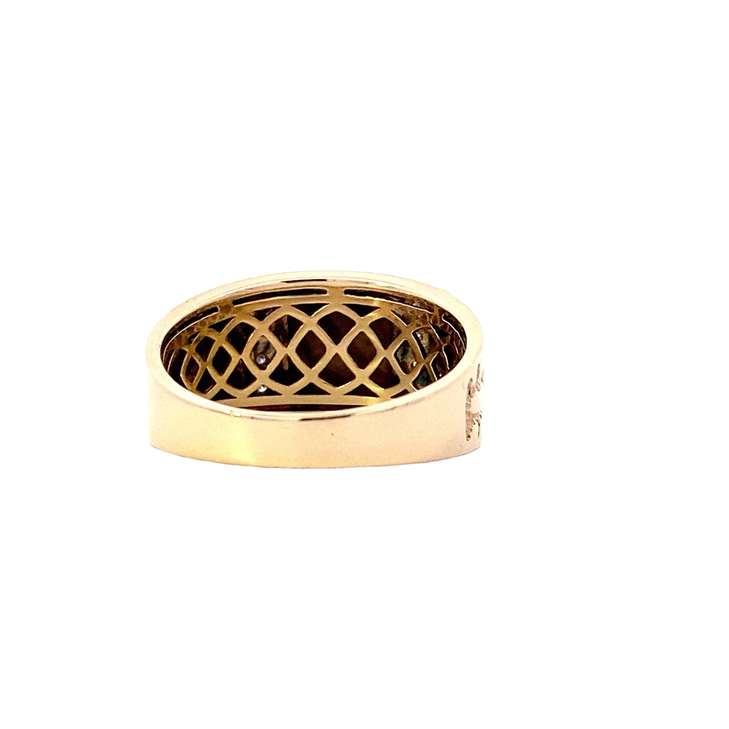 10K Yellow Gold Men's Diamond Ring - 0.05ct